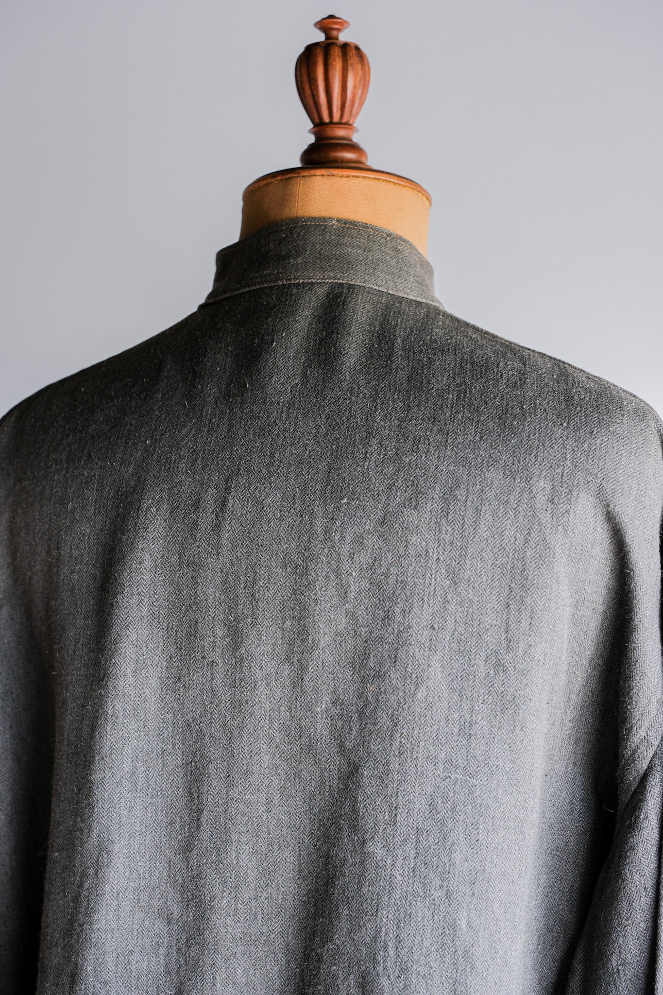 【~40's】WWⅡ German Navy Gray Drillich HBT Linen Work Smock "Unusual Color" "Kriegsmarine"