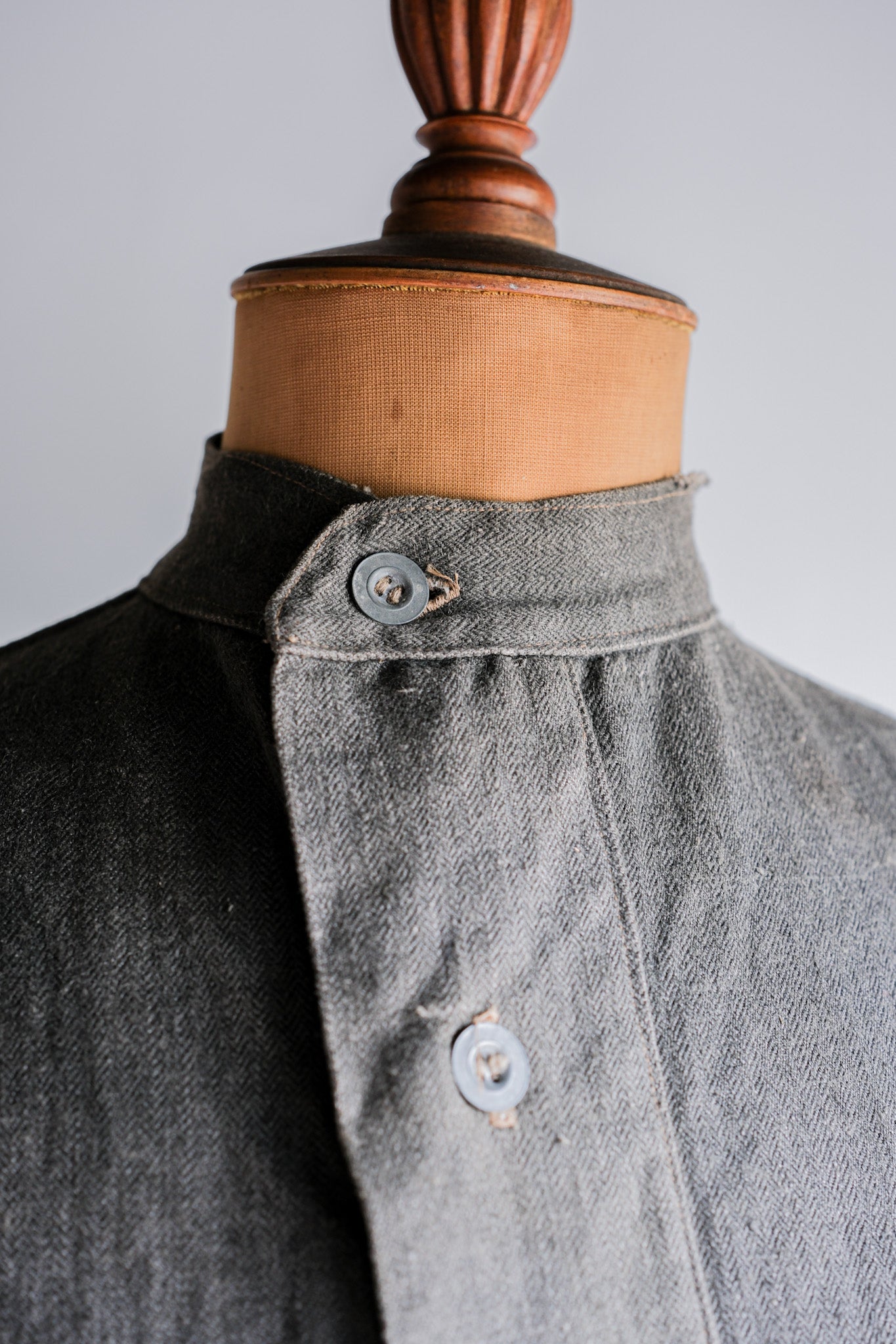 ［~40's］WWⅡ German Navy Gray Drillich HBT Linen Work Smock "Unusual Color" "Kriegsmarine"