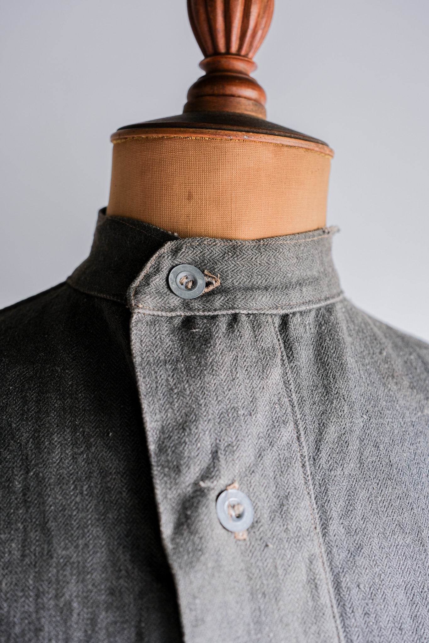 [~ 40's] WWⅡ German Navy Gray Drillich HBT Linen Work Smock "UNUSUAL COLOR" "Kriegsmarine"