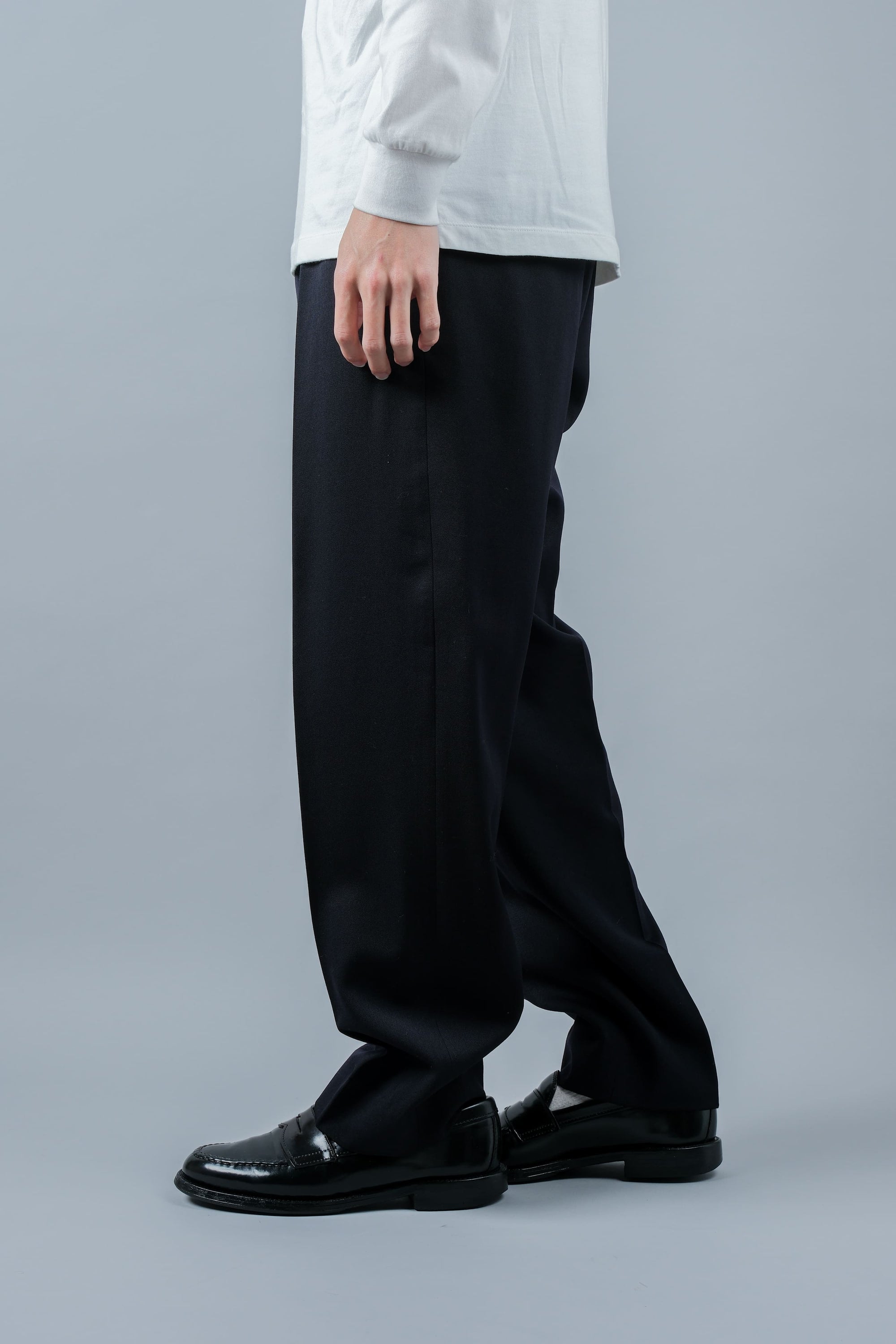 【~90's】Italian Vintage 1 Tuck Wool Gabardine Trousers Size.50