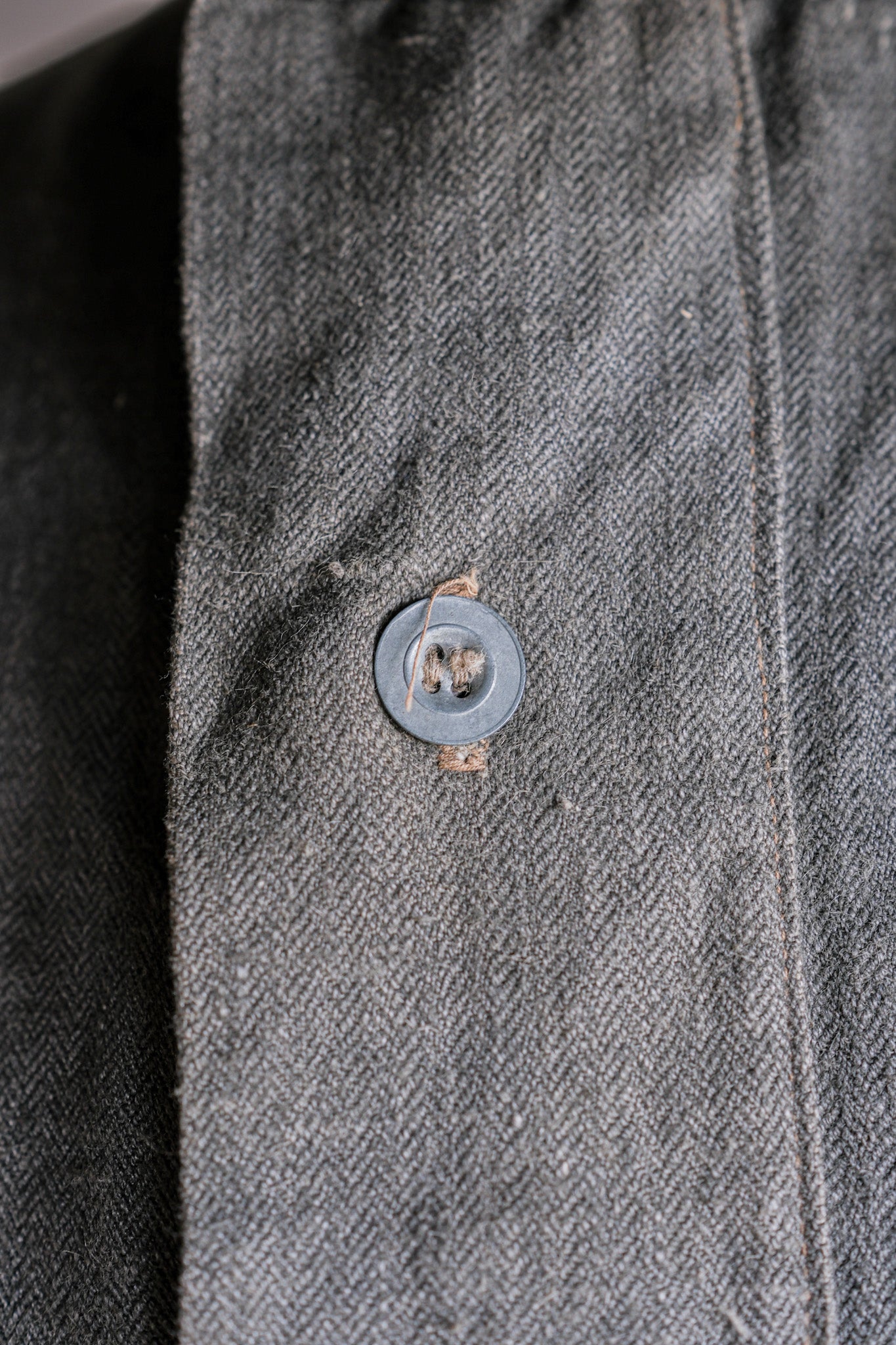 ［~40's］WWⅡ German Navy Gray Drillich HBT Linen Work Smock "Unusual Color" "Kriegsmarine"