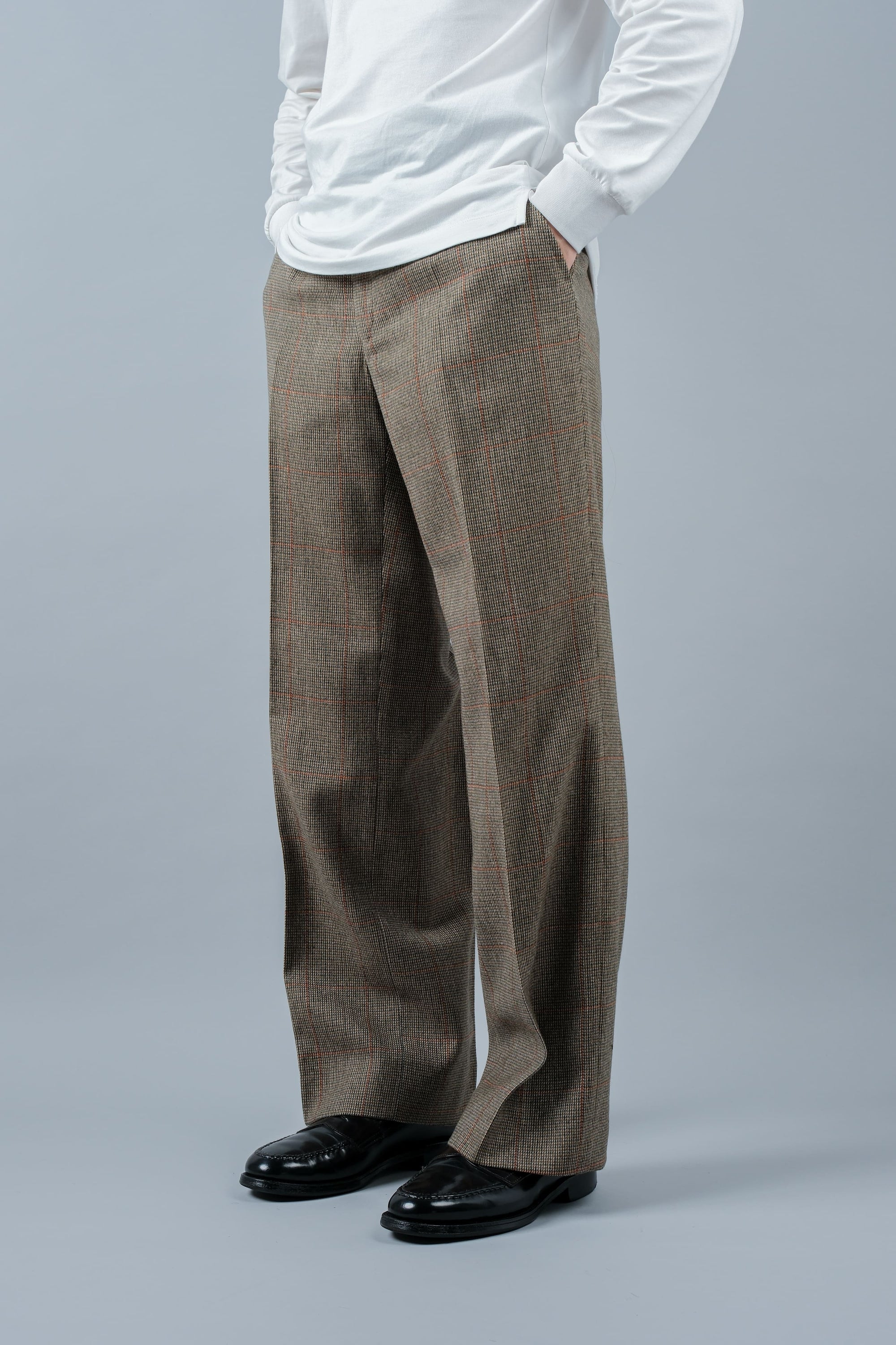 ［~70's］British Vintage Wool Plaid Trousers