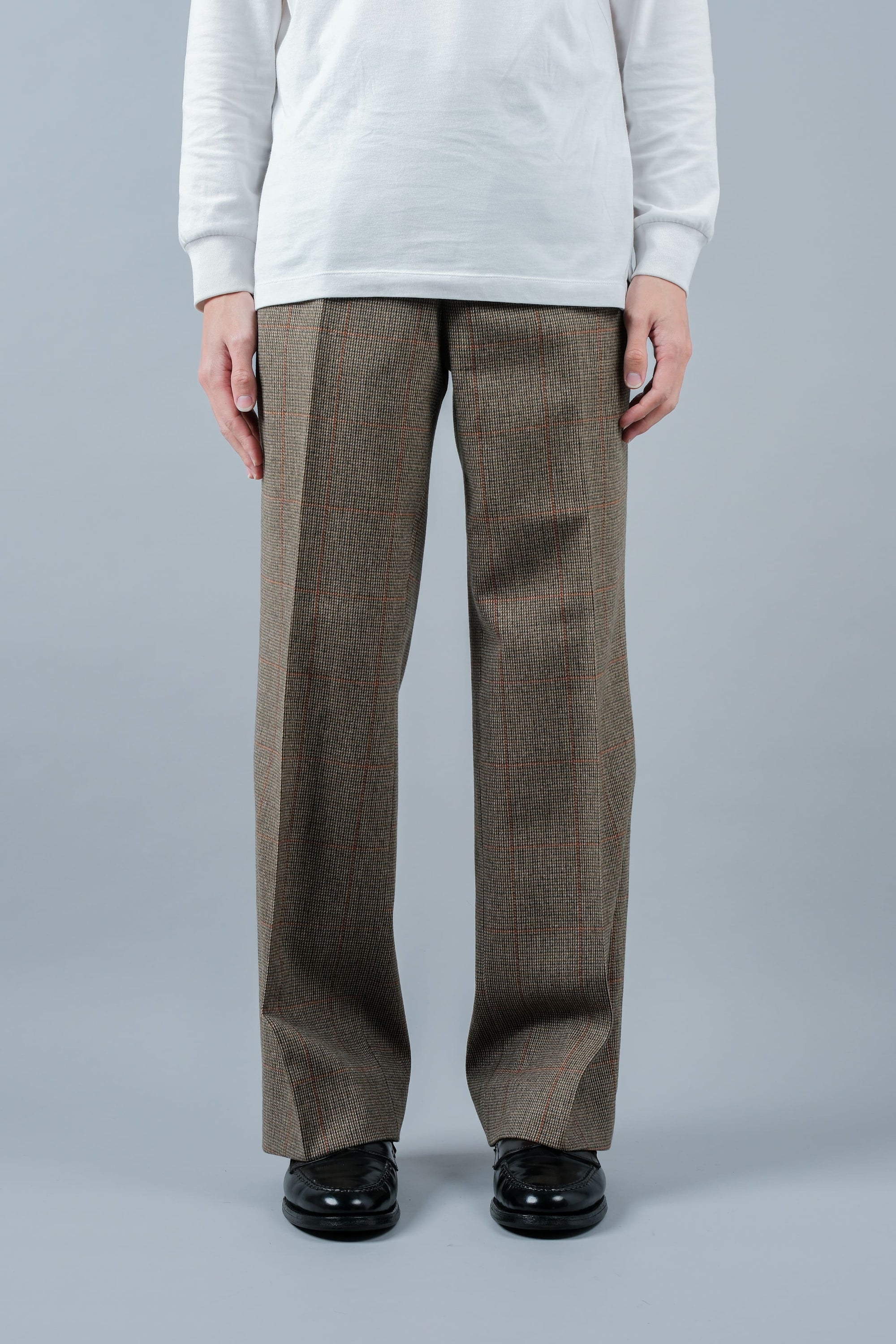 ［~70's］British Vintage Wool Plaid Trousers