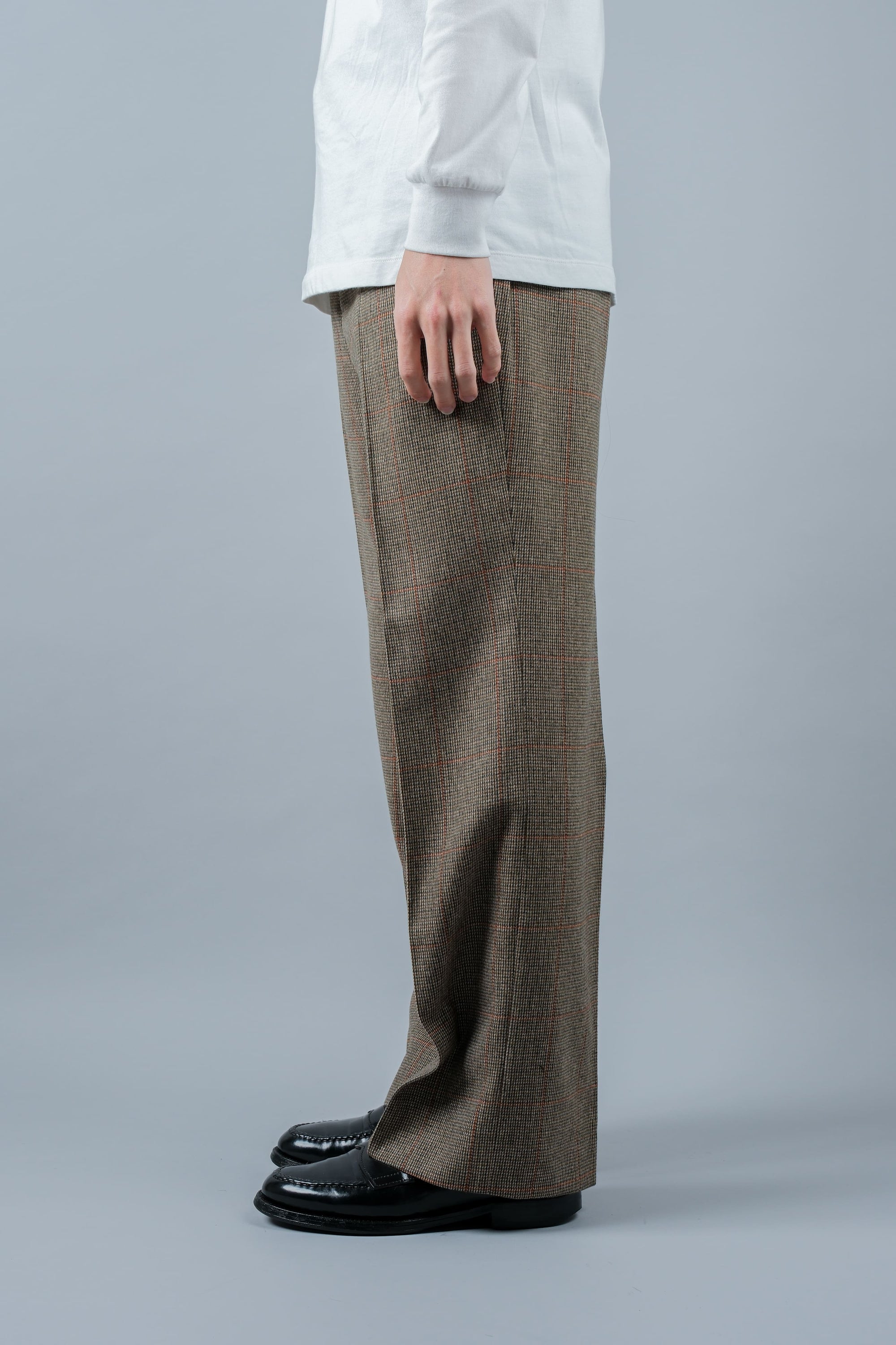 ［~70's］British Vintage Wool Plaid Trousers