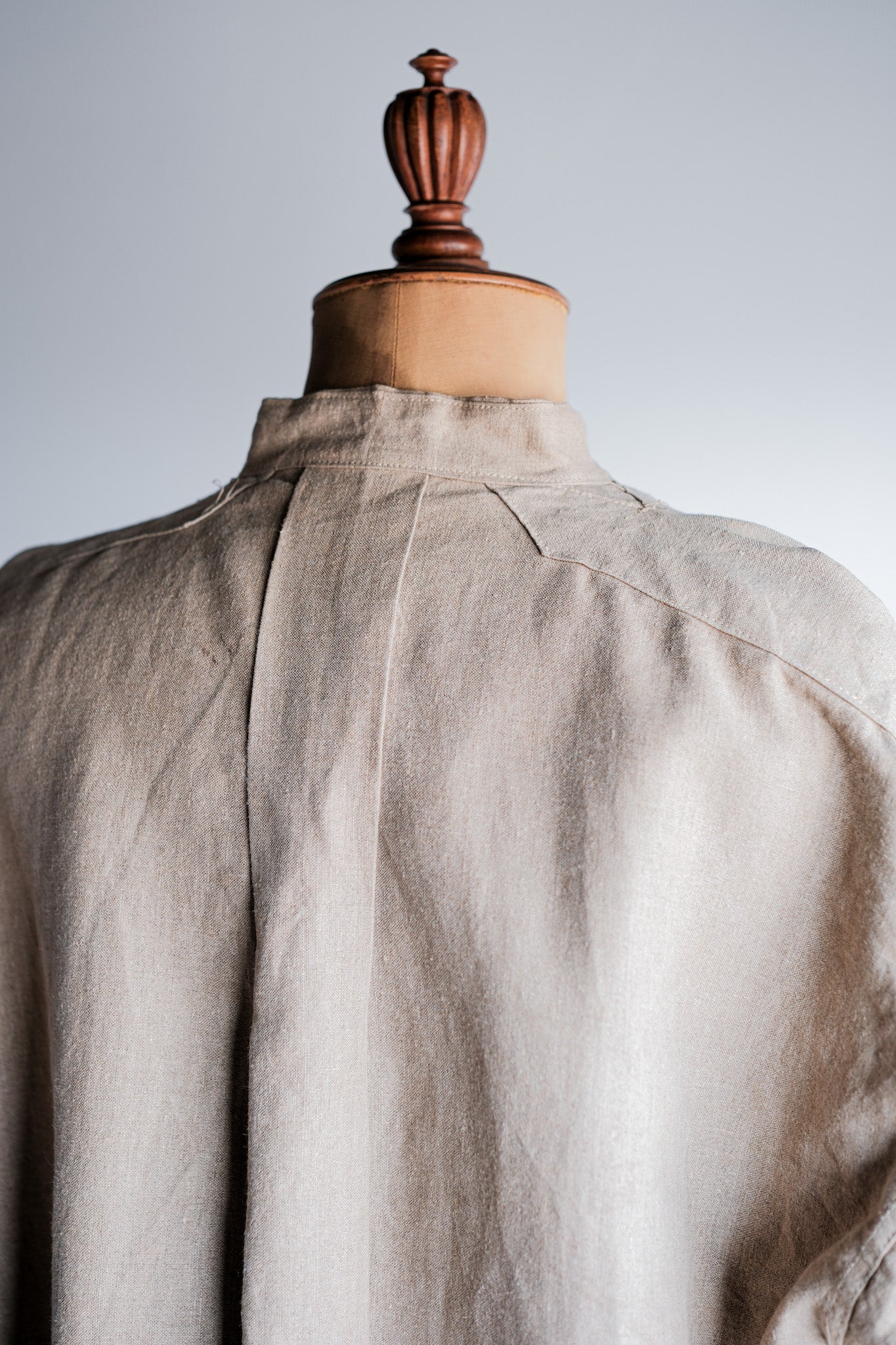 【~30's】French Army Bourgeron Linen Jacket Size.2 "Full Open Type"