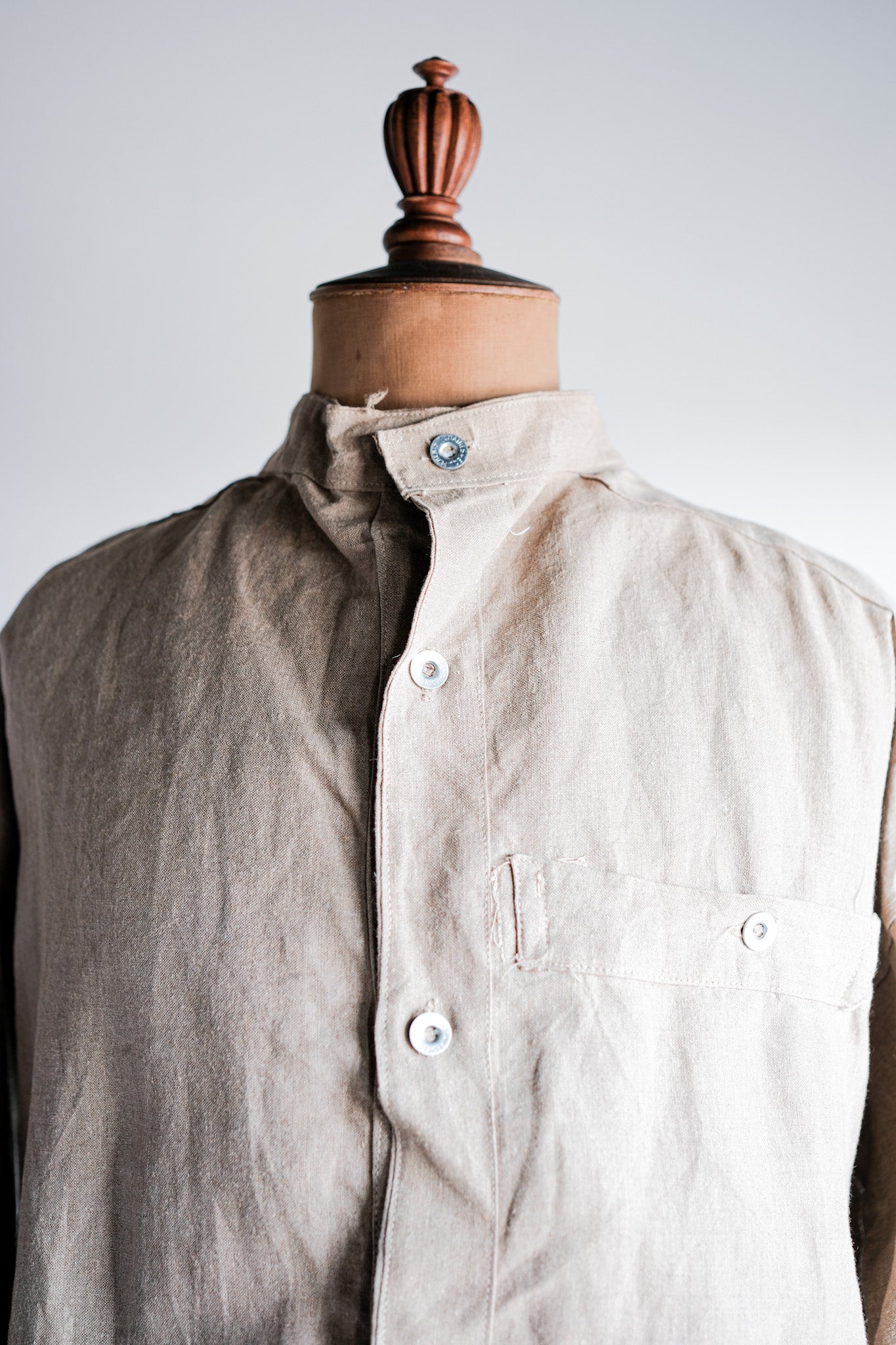 ［~30's］French Army Bourgeron Linen Jacket Size.2 "Full Open Type"