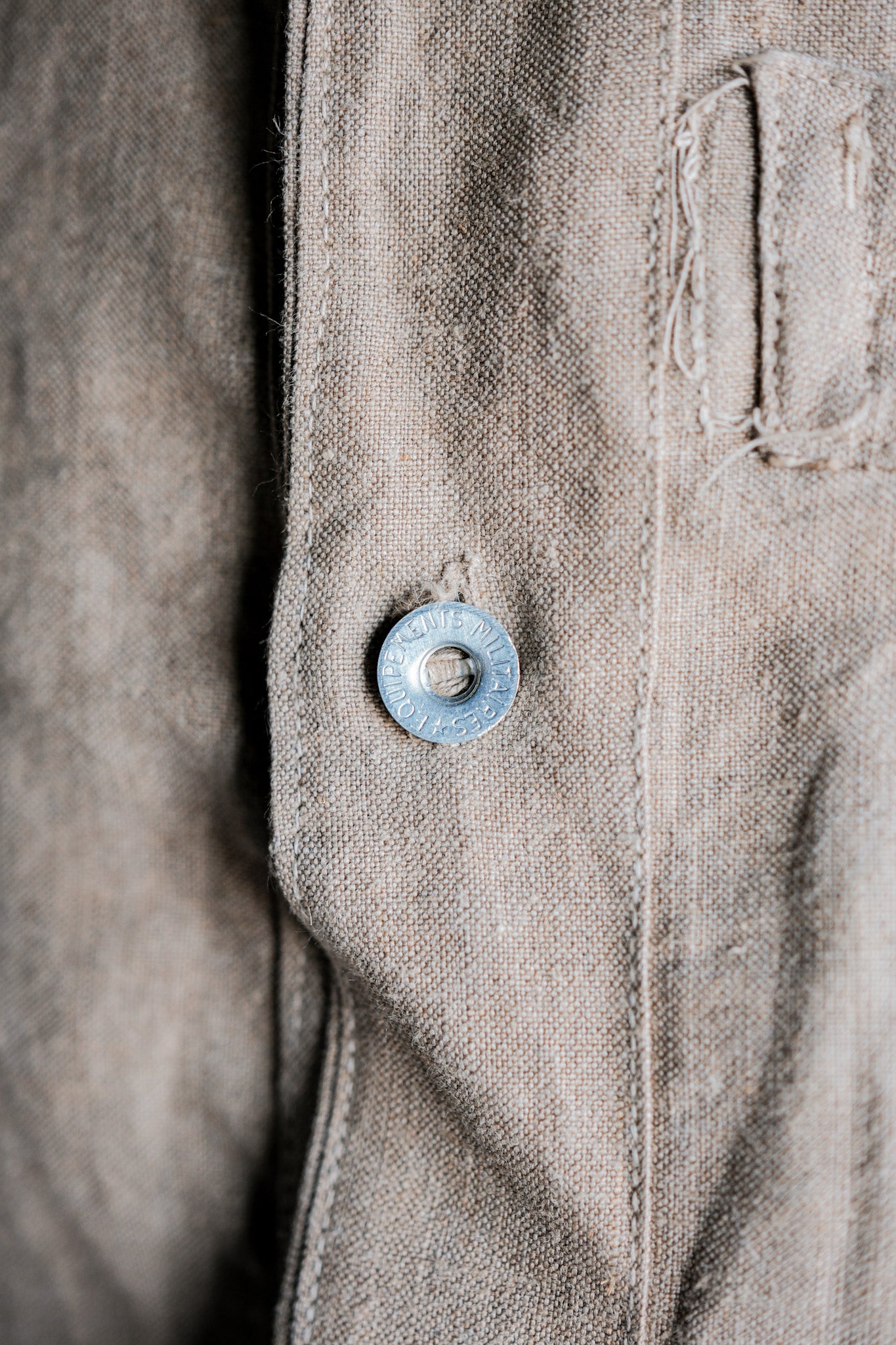 ［~30's］French Army Bourgeron Linen Jacket Size.2 "Full Open Type"