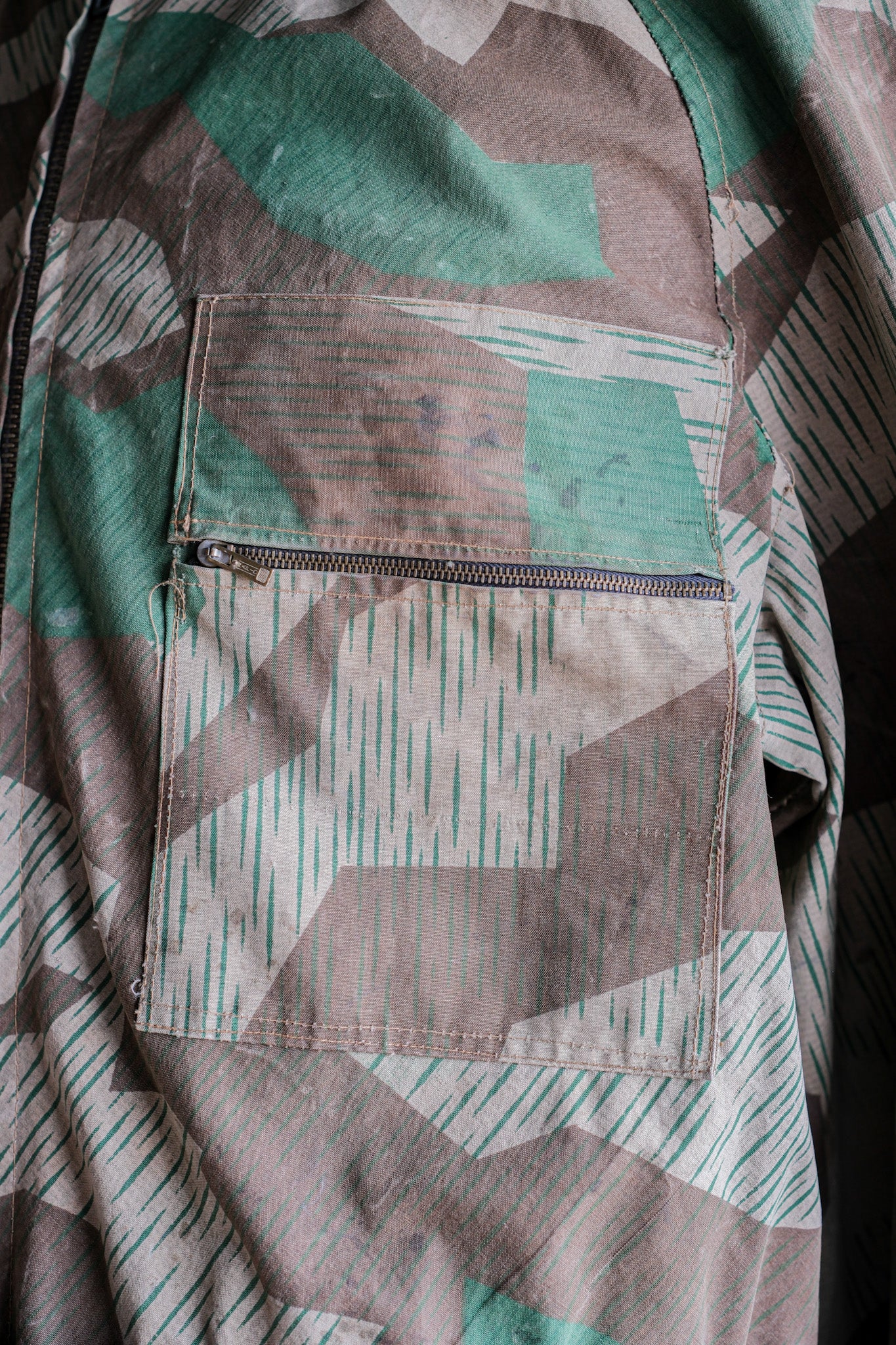 【~60's】German Vintage Splinter Camouflage Paratrooper Style Jacket