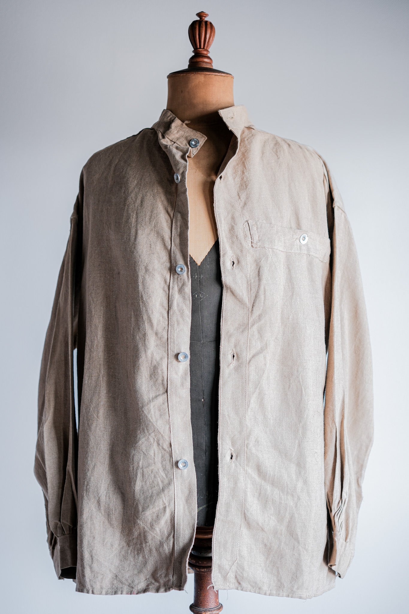 ［~30's］French Army Bourgeron Linen Jacket Size.2 "Full Open Type"