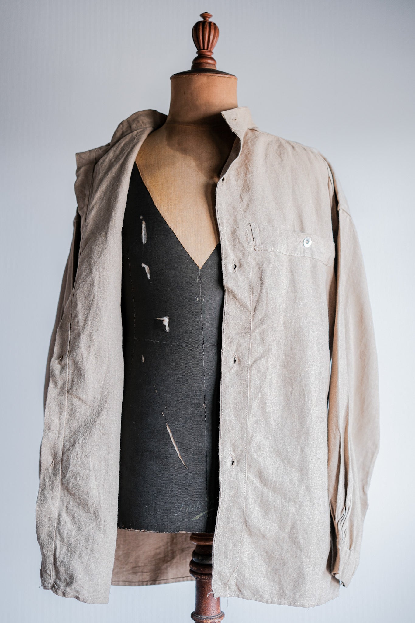 ［~30's］French Army Bourgeron Linen Jacket Size.2 "Full Open Type"