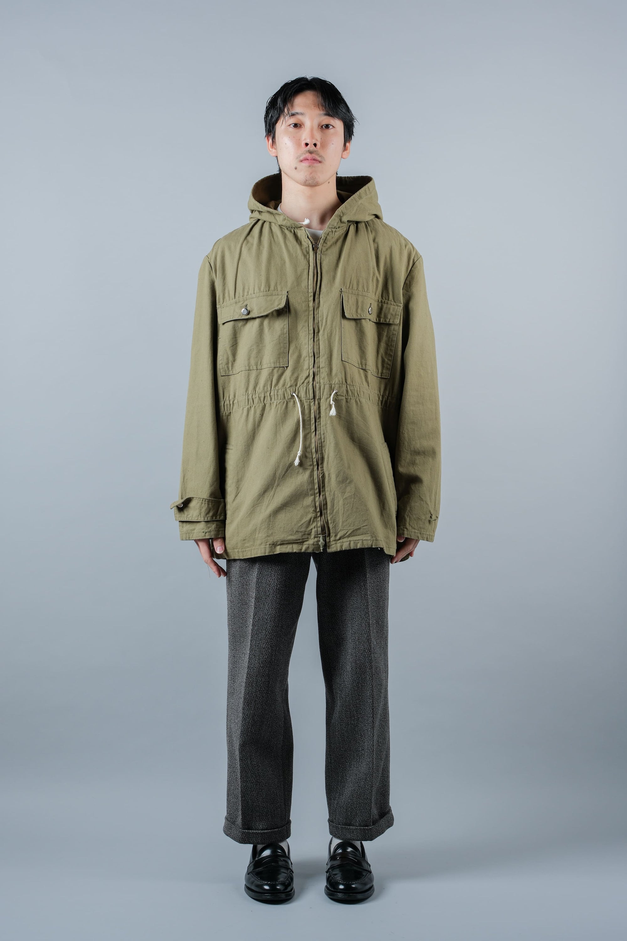 ［~70's］Europe Vintage Zip Up Hooded Jacket