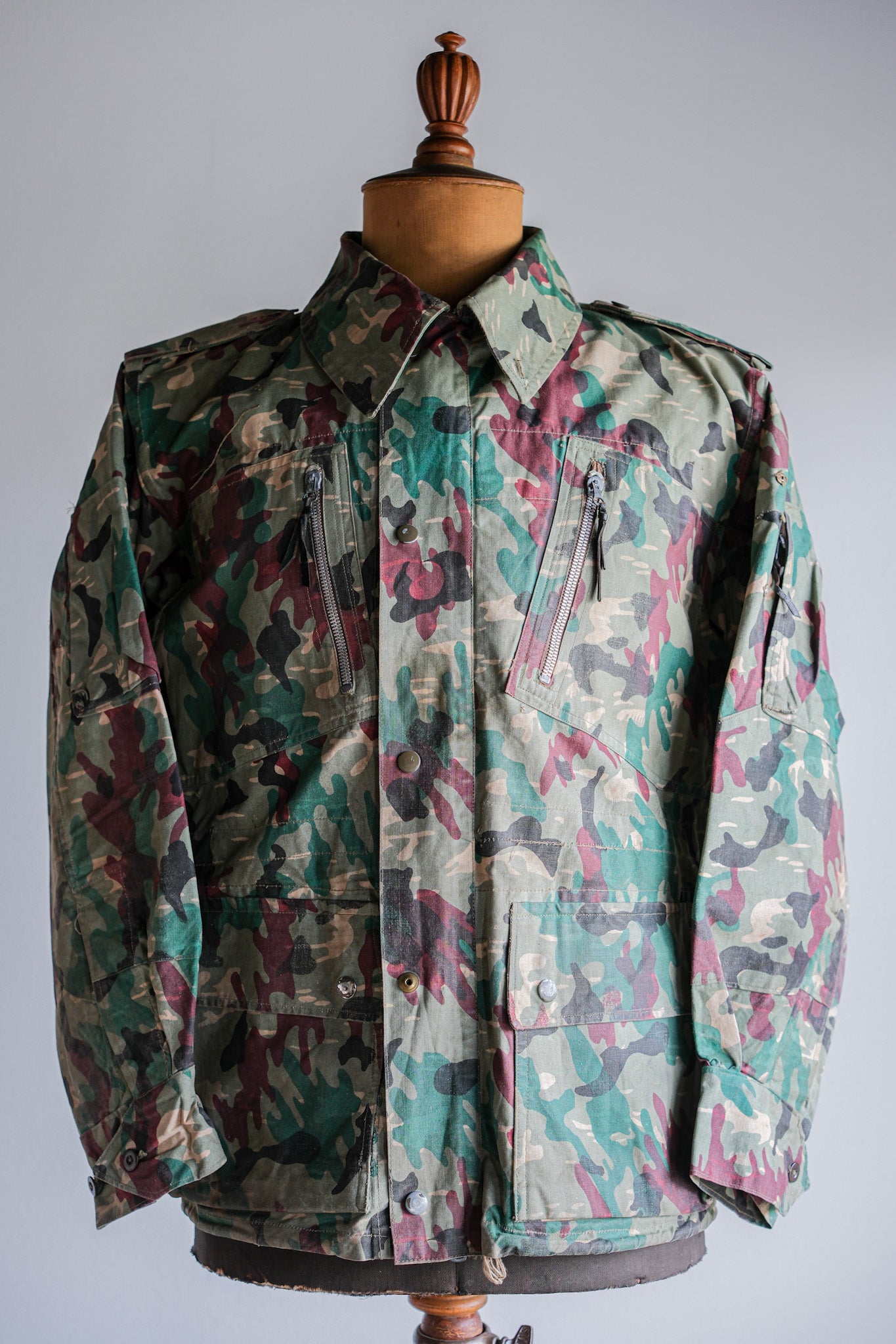 ［~60's］Spanish Army Green Amoeba Camouflage Paratrooper Jacket