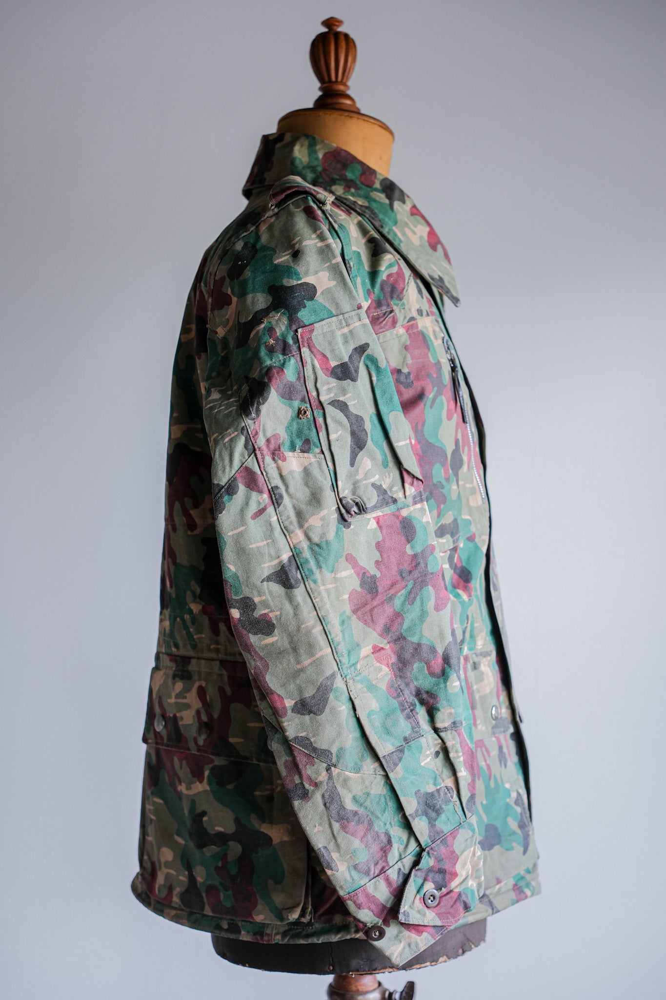 [~ 60's] Spanish Army Green Amoeba Camouflage PARATROOPER JACKET