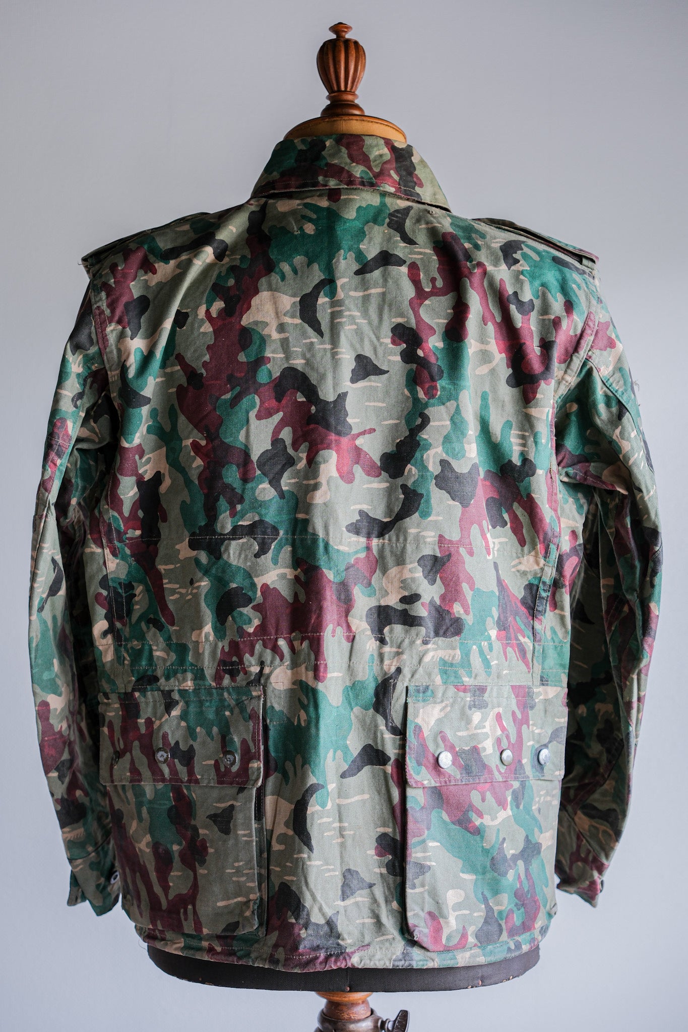 [~ 60's] Armée espagnole Green Amiba Camouflage Paratrooper Jacket