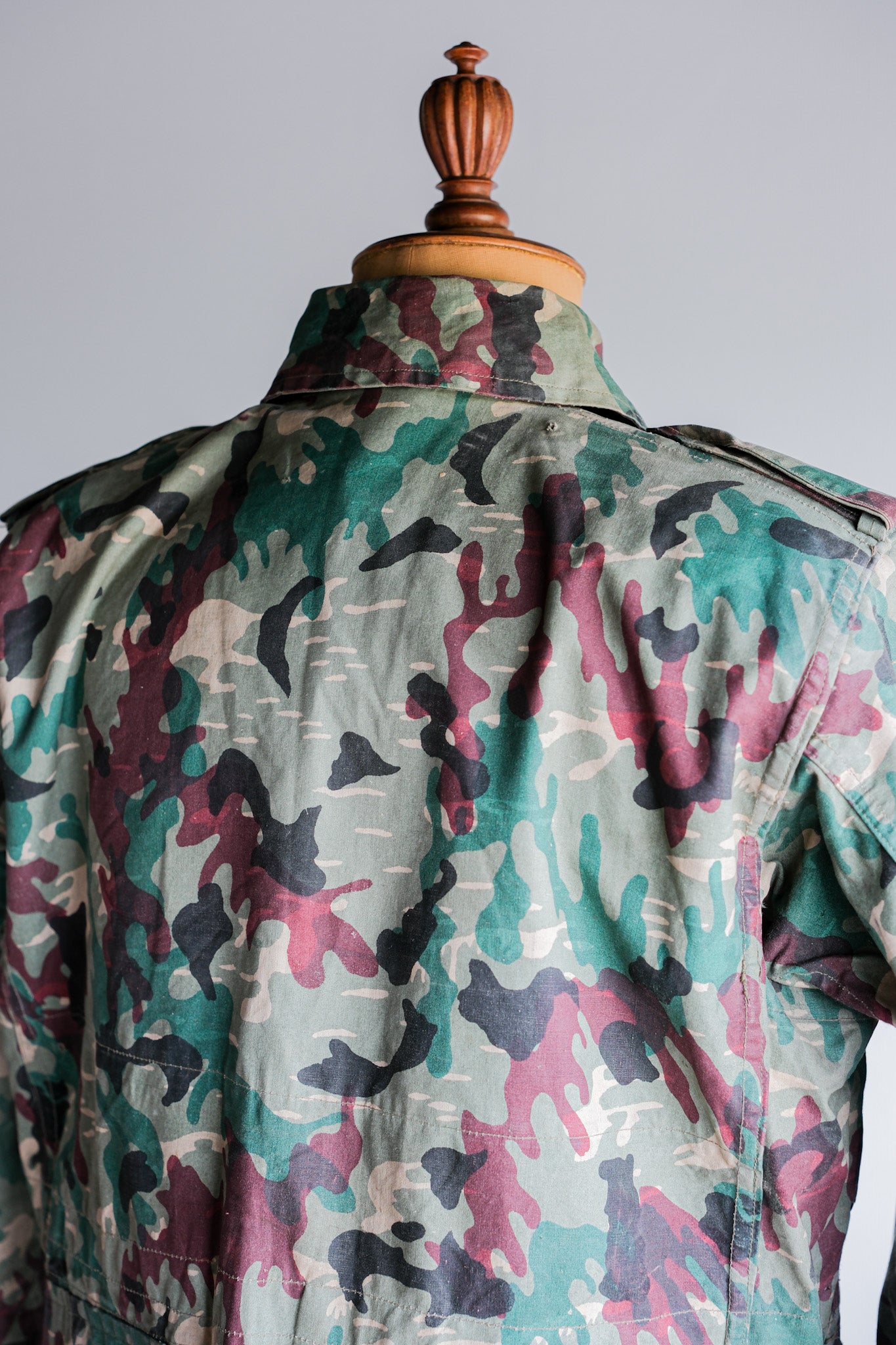 [~ 60's] Spanish Army Green Amoeba Camouflage PARATROOPER JACKET