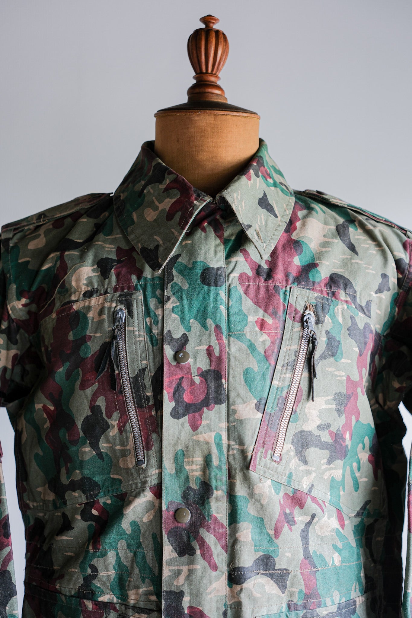 ［~60's］Spanish Army Green Amoeba Camouflage Paratrooper Jacket