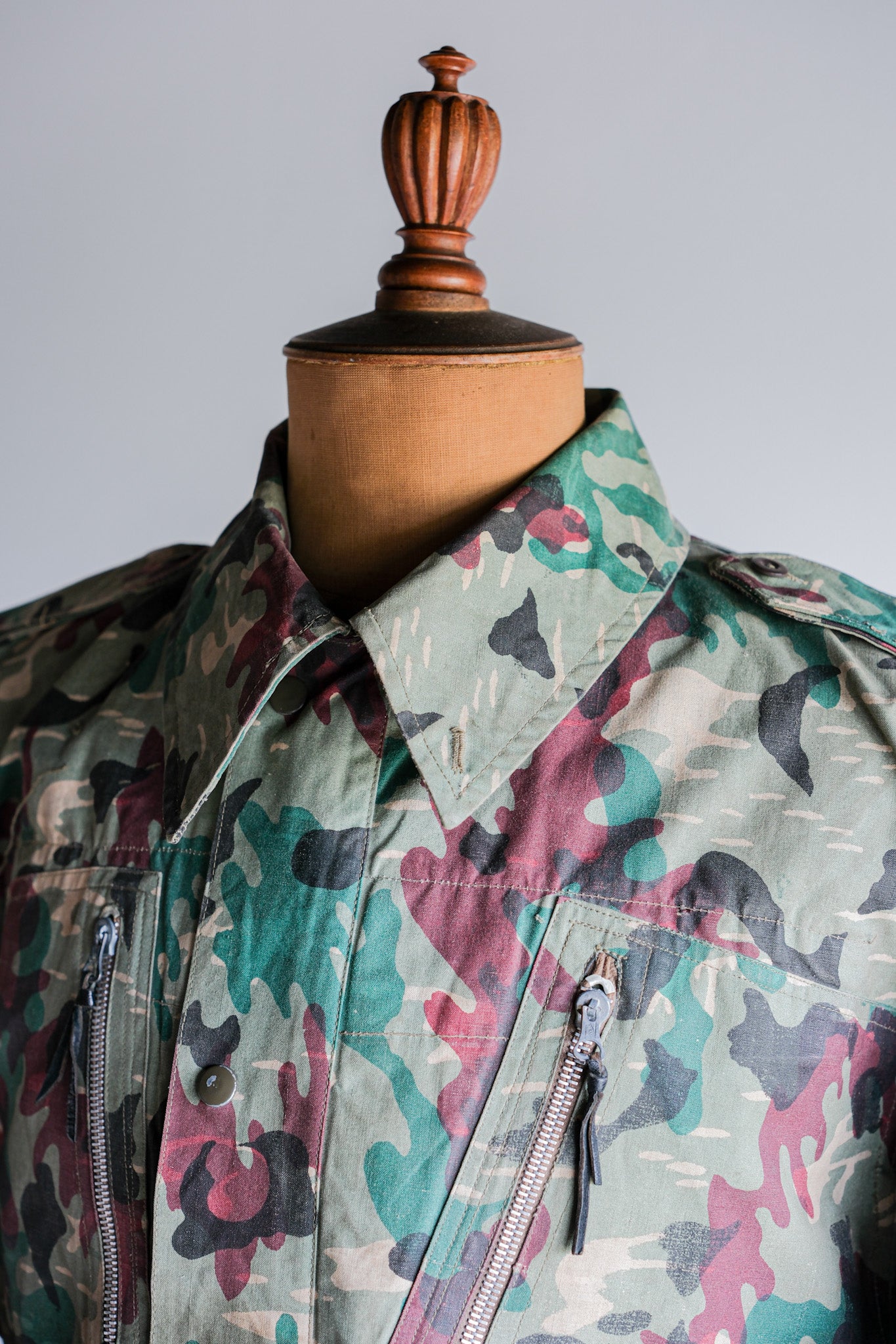 ［~60's］Spanish Army Green Amoeba Camouflage Paratrooper Jacket