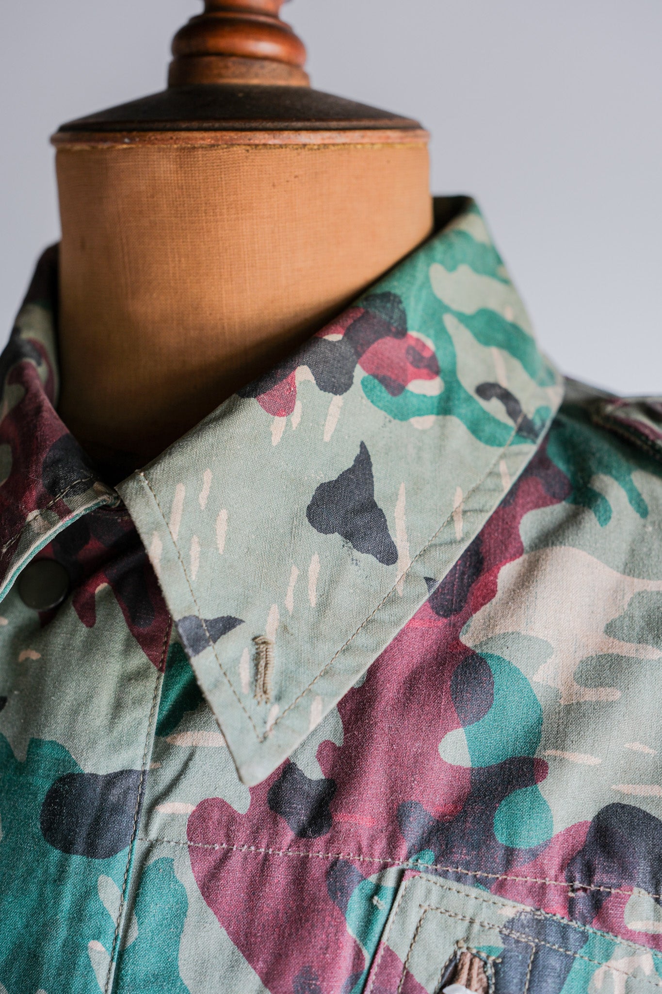 【~60's】Spanish Army Green Amoeba Camouflage Paratrooper Jacket