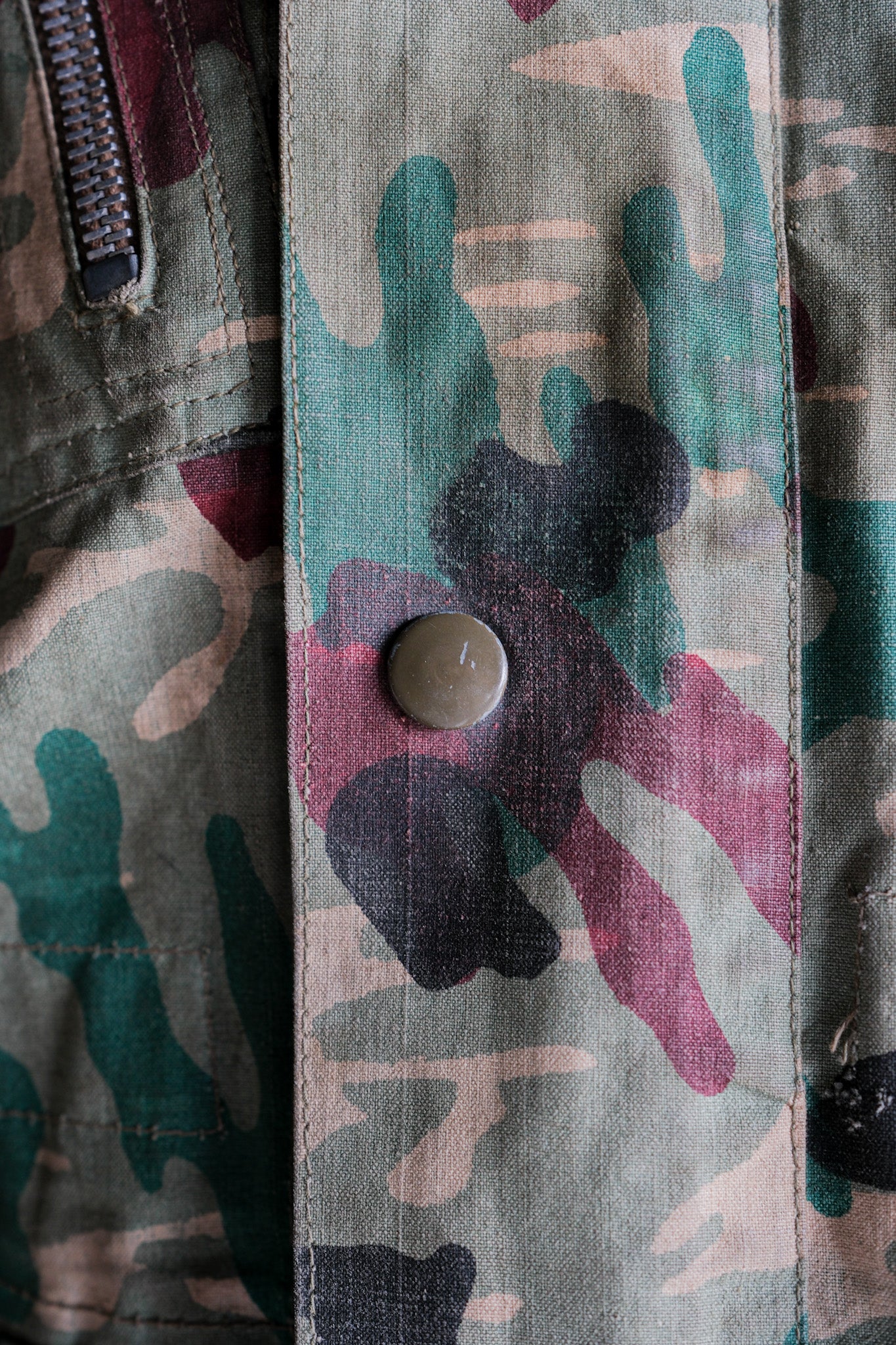 ［~60's］Spanish Army Green Amoeba Camouflage Paratrooper Jacket