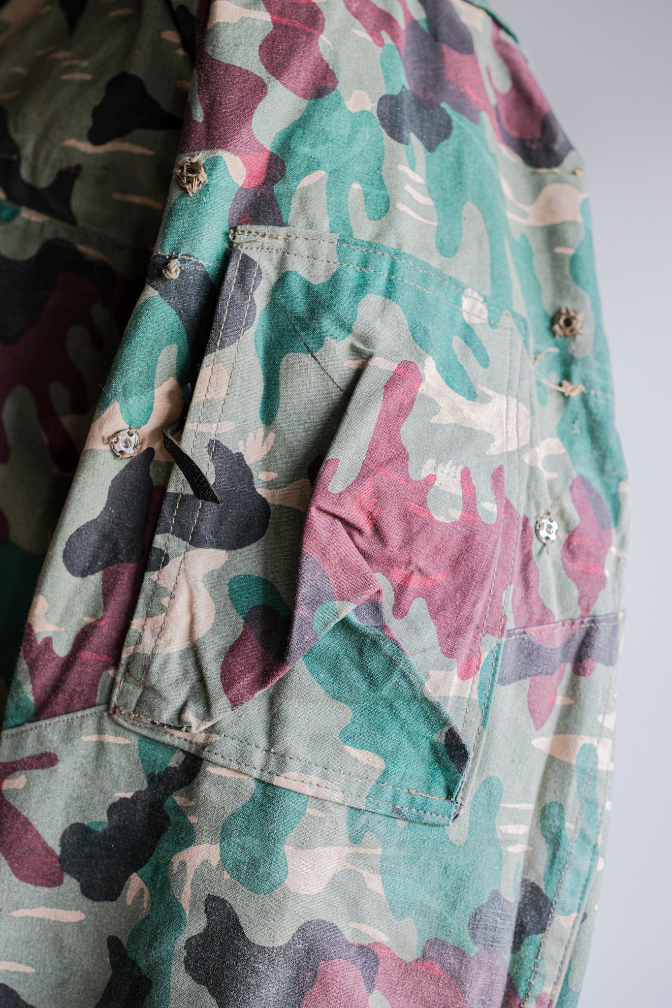 ［~60's］Spanish Army Green Amoeba Camouflage Paratrooper Jacket