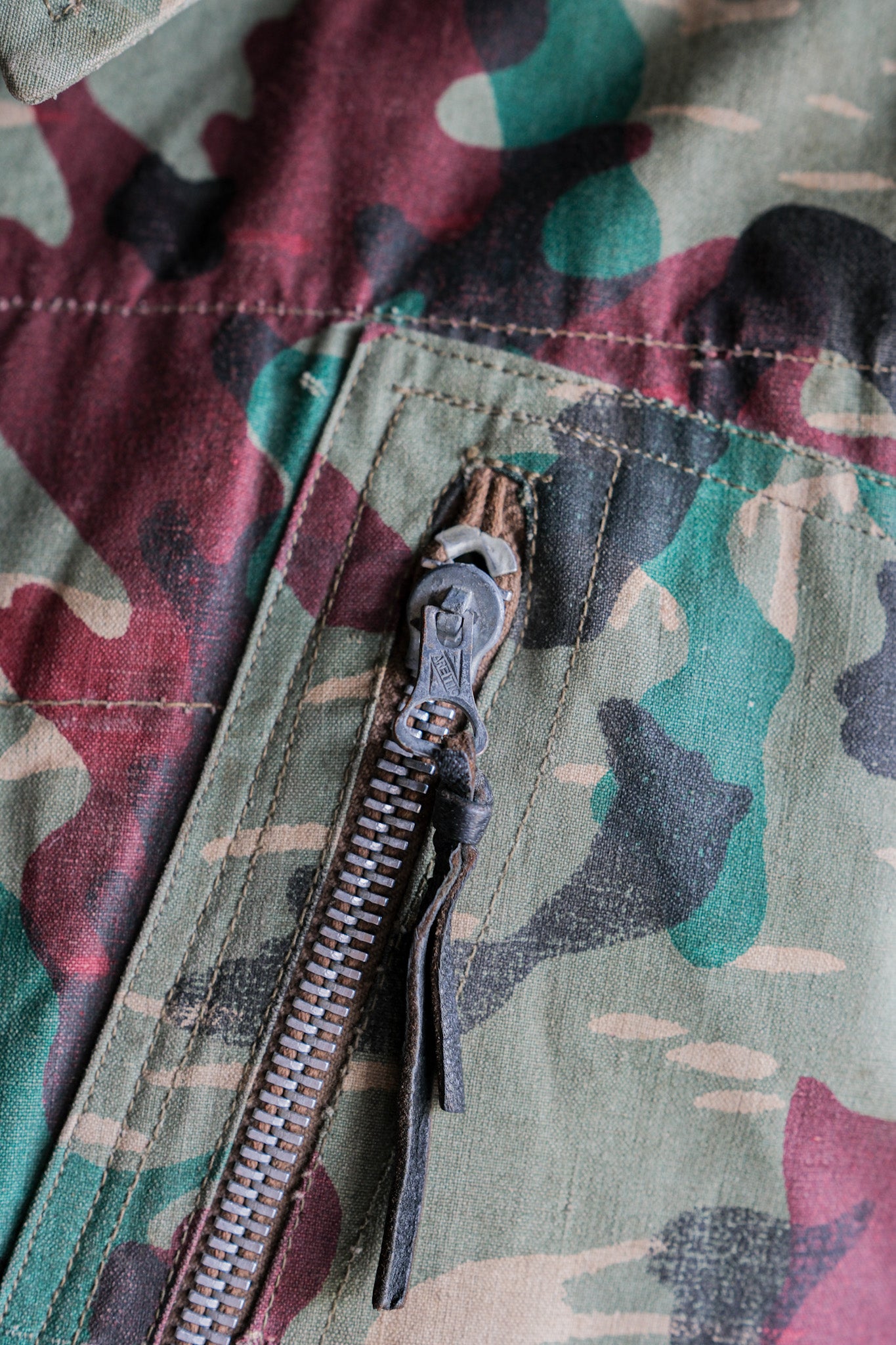 ［~60's］Spanish Army Green Amoeba Camouflage Paratrooper Jacket