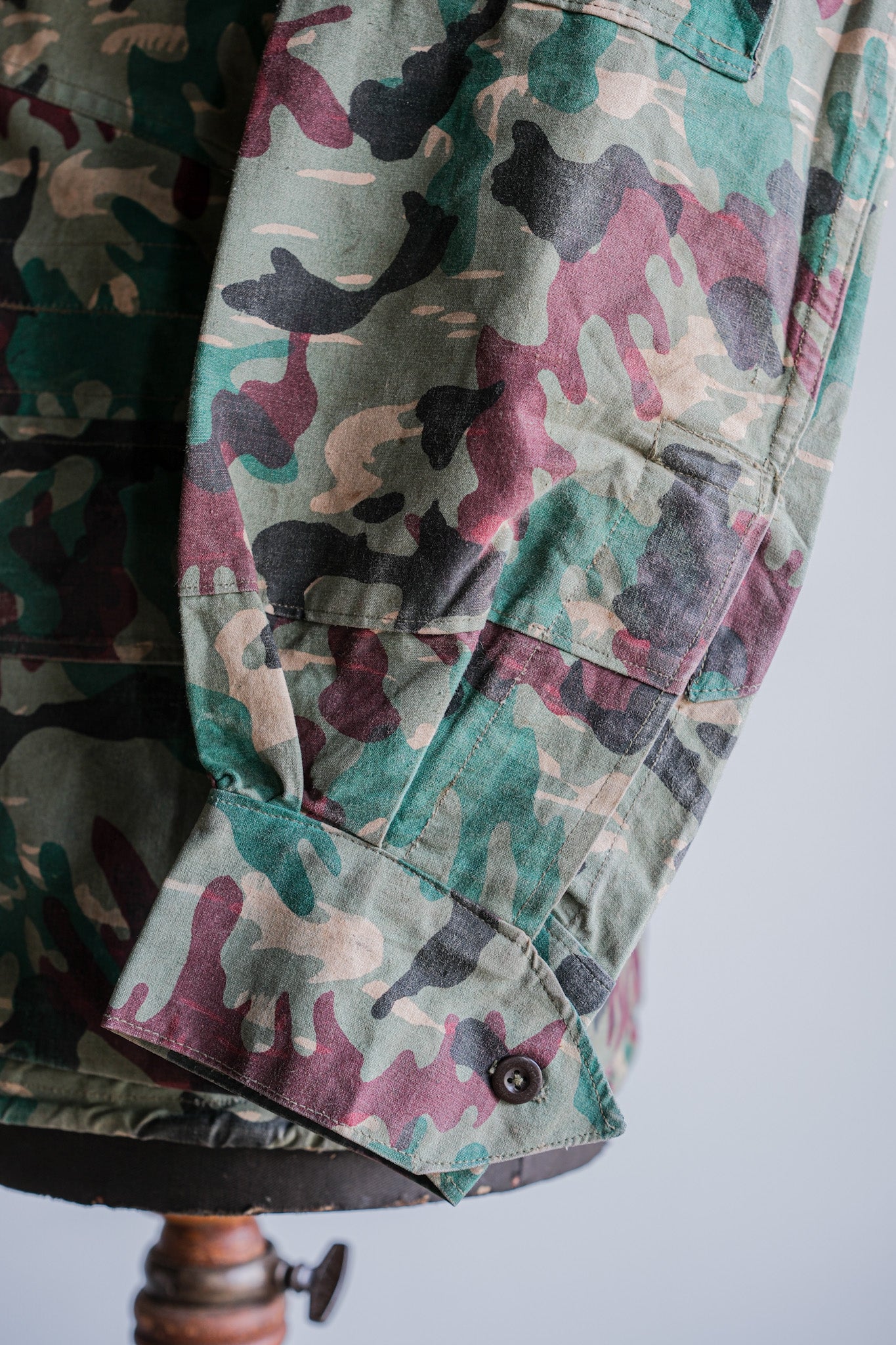 [~ 60's] Armée espagnole Green Amiba Camouflage Paratrooper Jacket