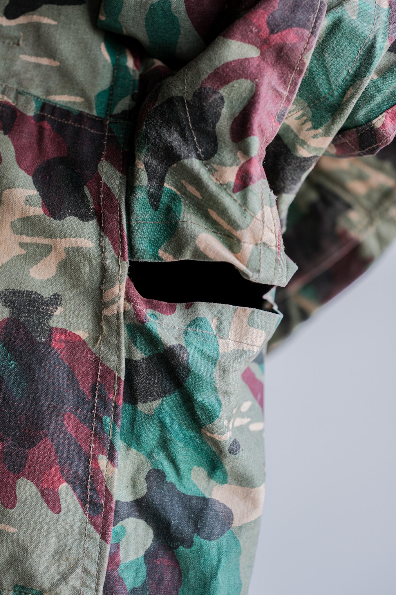 【~60's】Spanish Army Green Amoeba Camouflage Paratrooper Jacket