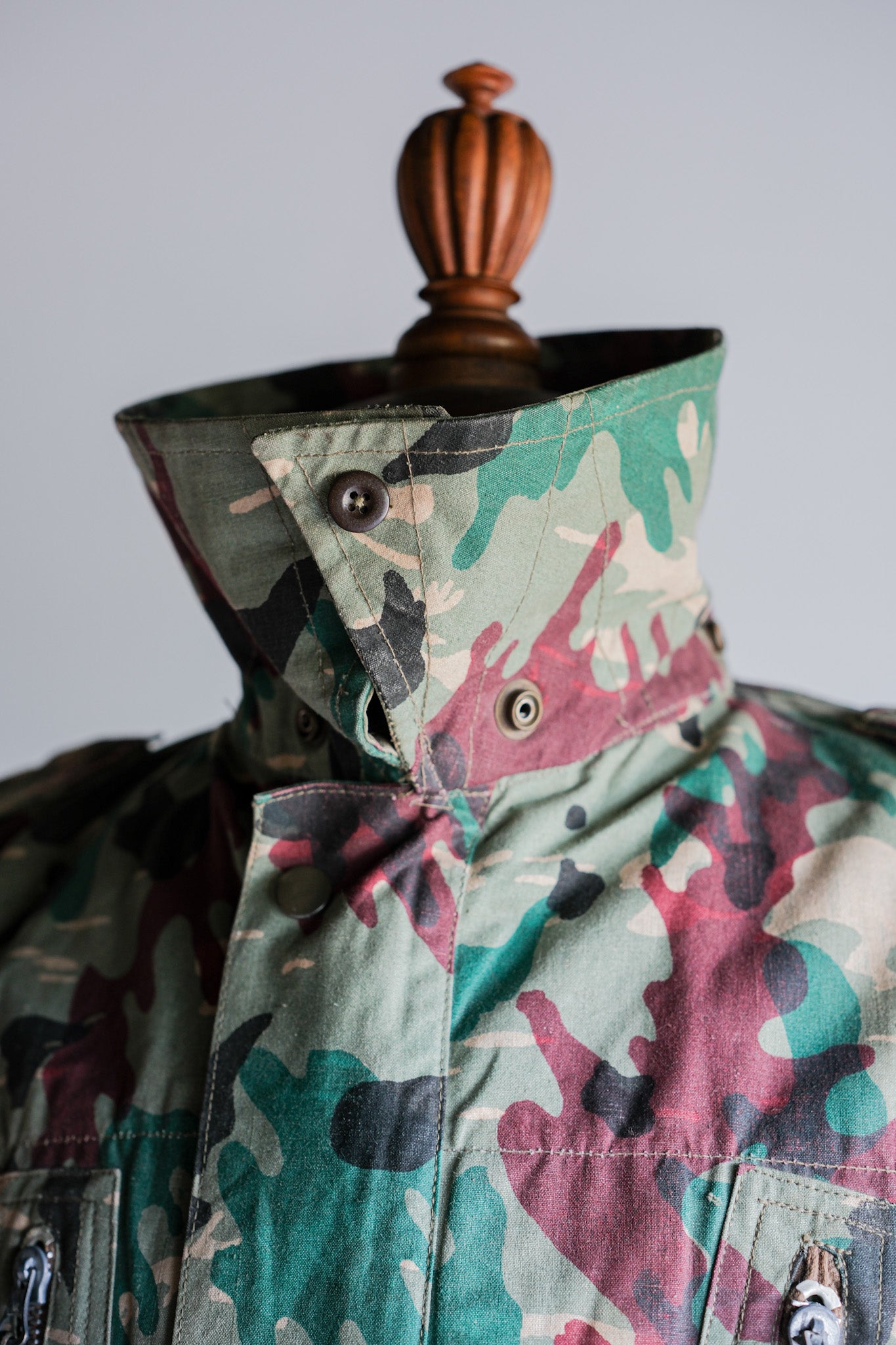 【~60's】Spanish Army Green Amoeba Camouflage Paratrooper Jacket