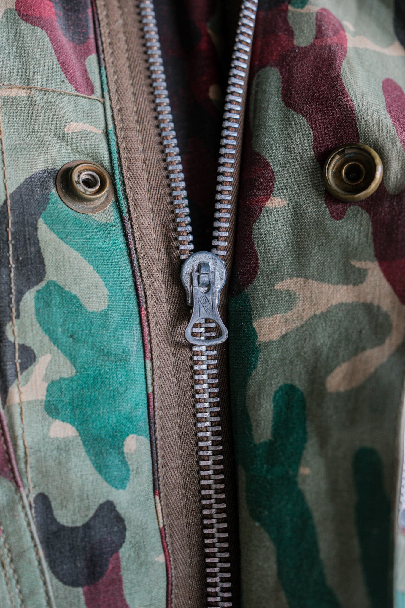 ［~60's］Spanish Army Green Amoeba Camouflage Paratrooper Jacket