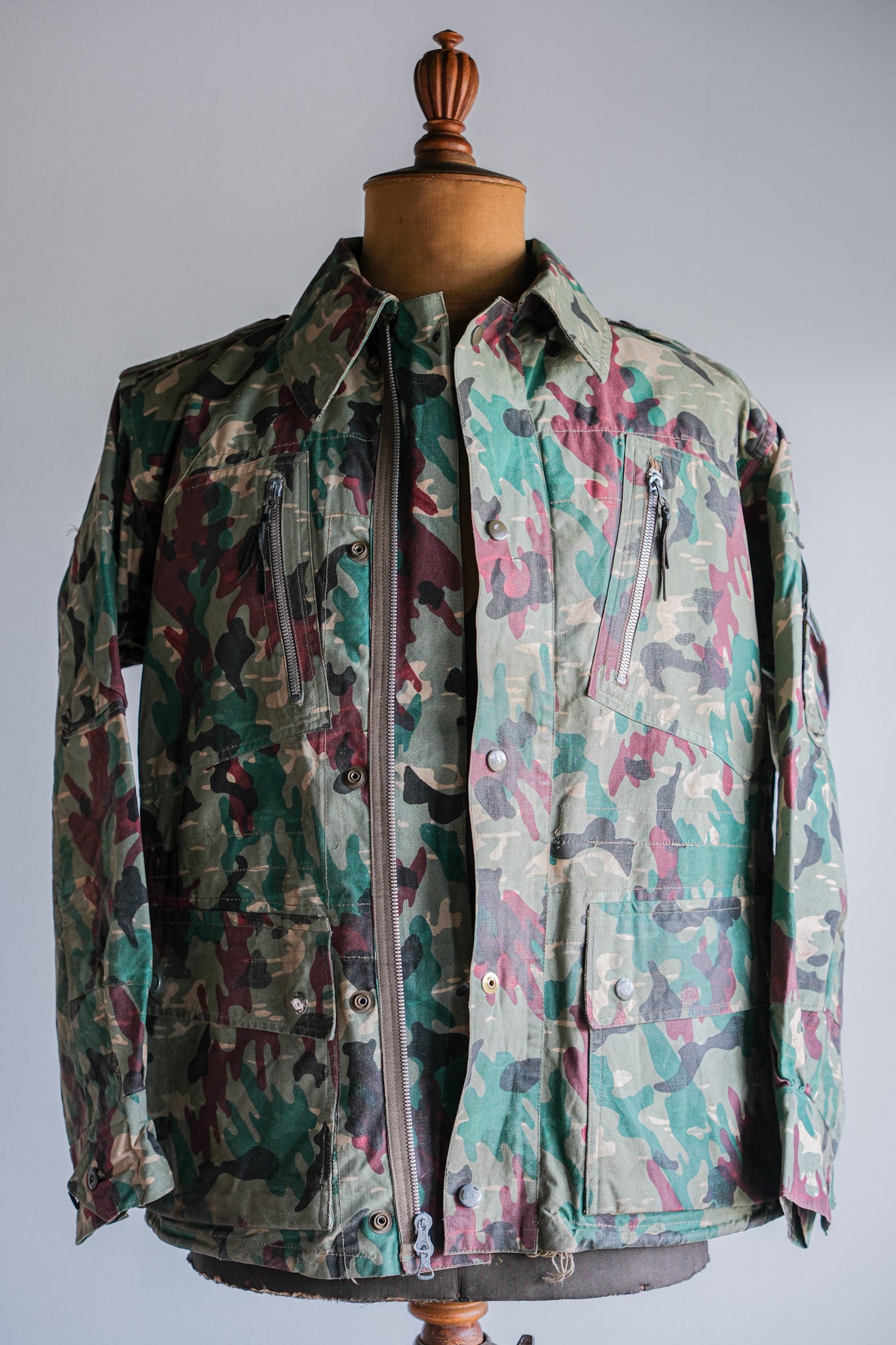 ［~60's］Spanish Army Green Amoeba Camouflage Paratrooper Jacket