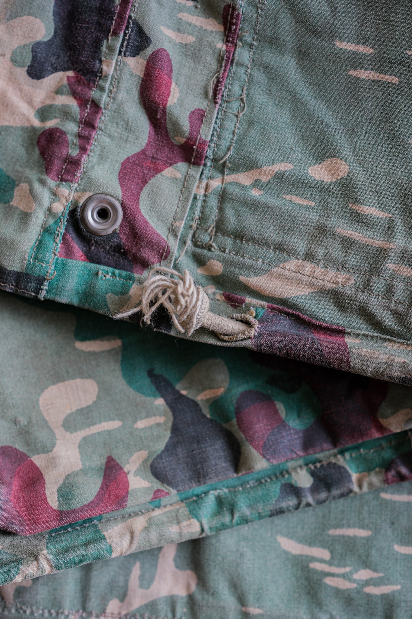 【~60's】Spanish Army Green Amoeba Camouflage Paratrooper Jacket