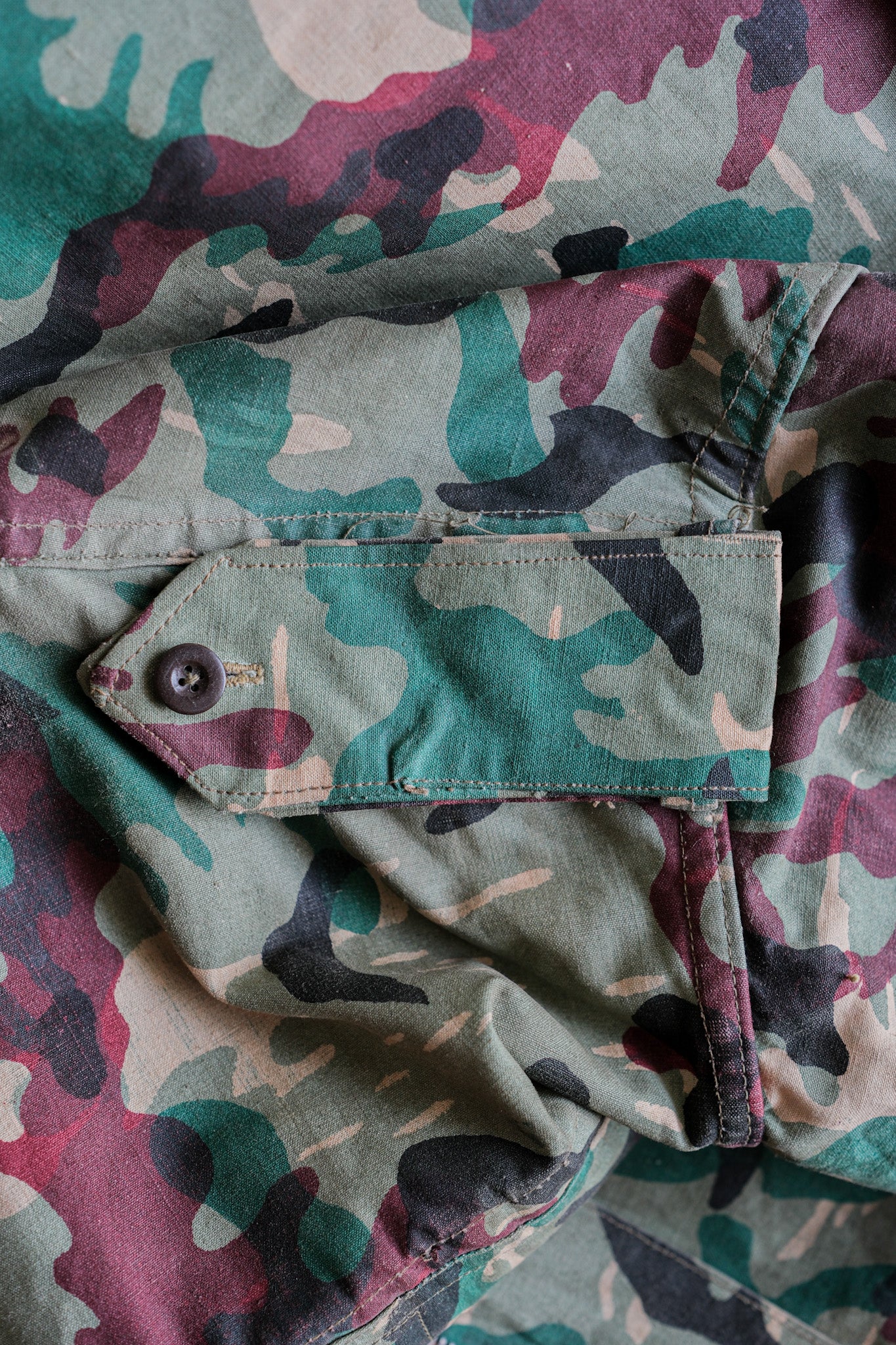 ［~60's］Spanish Army Green Amoeba Camouflage Paratrooper Jacket
