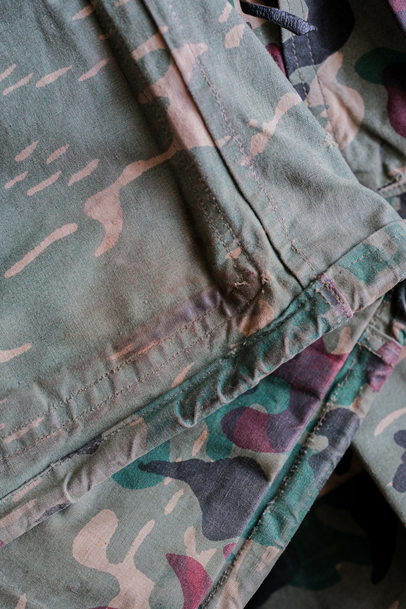 【~60's】Spanish Army Green Amoeba Camouflage Paratrooper Jacket