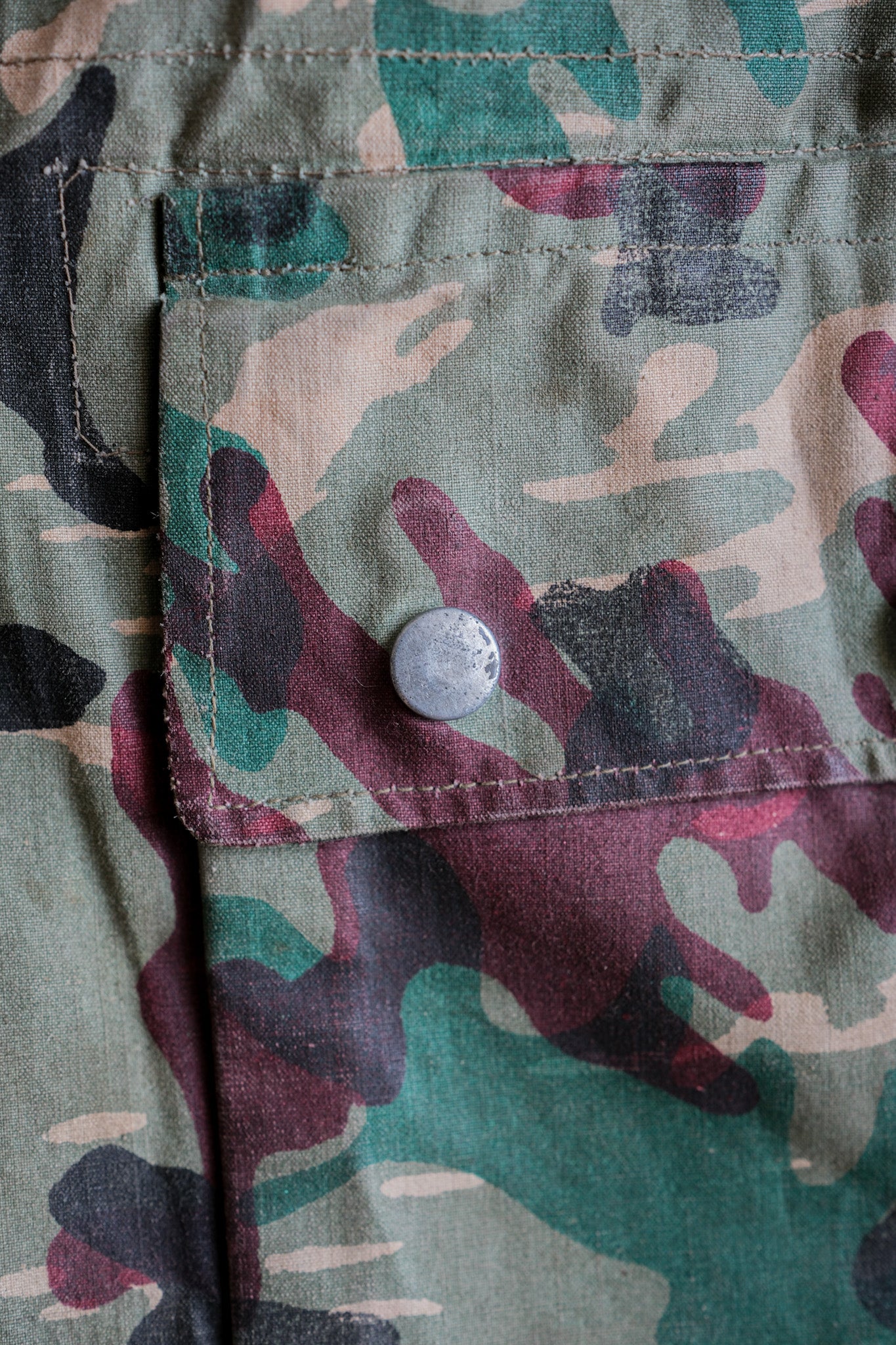 [~ 60's] Armée espagnole Green Amiba Camouflage Paratrooper Jacket