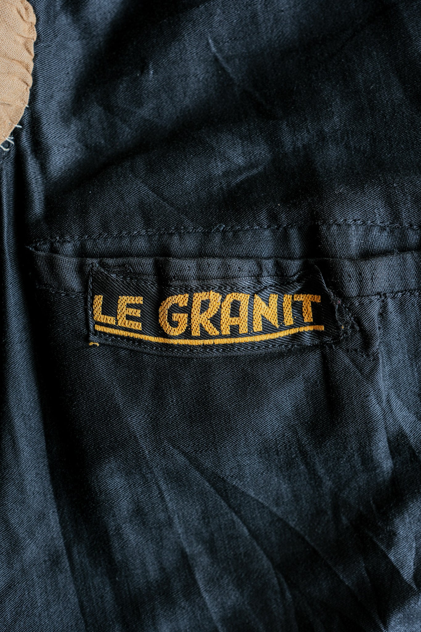 【~40's】French Vintage Brown Corduroy Hunting Jacket "Black Moleskin Lining"