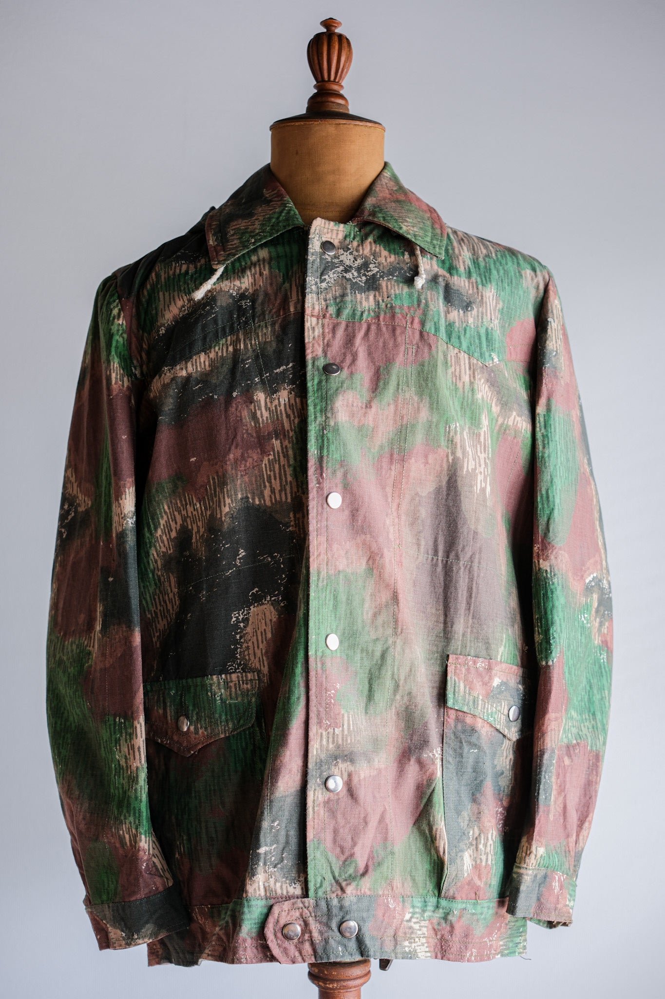 【~60's】Czechoslovakian Army Sumpfmuster Pattern Camouflage Jacket With Hood "Localmade"