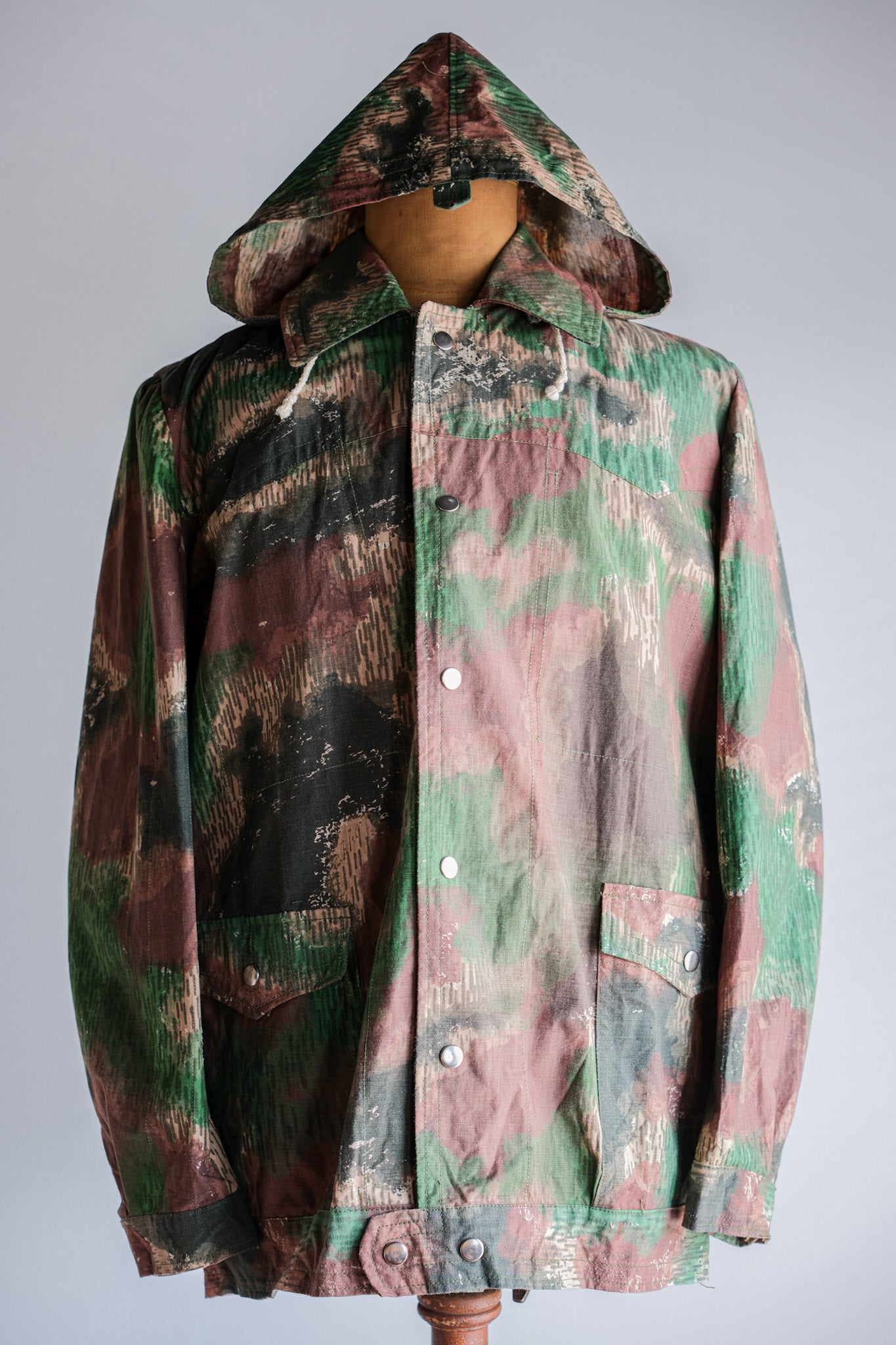 【~60's】Czechoslovakian Army Sumpfmuster Pattern Camouflage Jacket With Hood "Localmade"