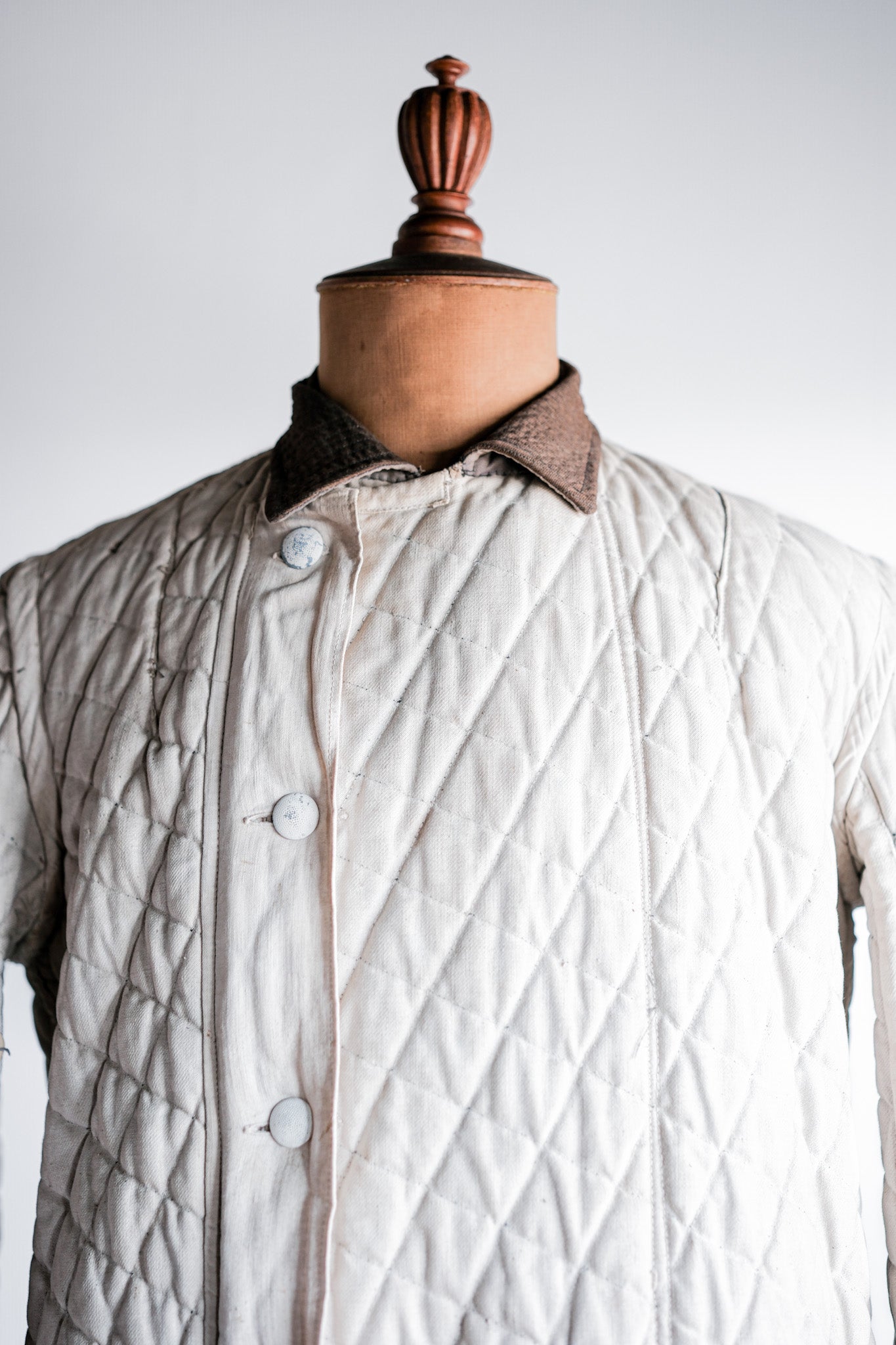 ［~40's］WWⅡ German Army Gray-White Reversible Quilted Winter Parka "Modified" "Wehrmacht"
