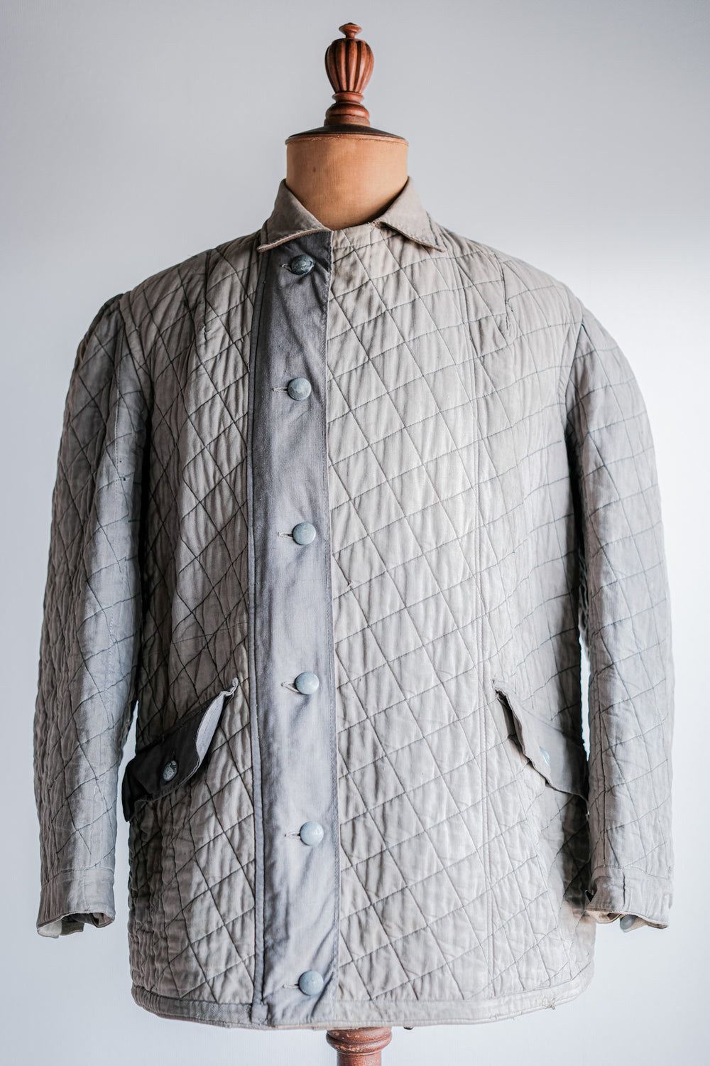 ［~40's］WWⅡ German Army Gray-White Reversible Quilted Winter Parka "Modified" "Wehrmacht"