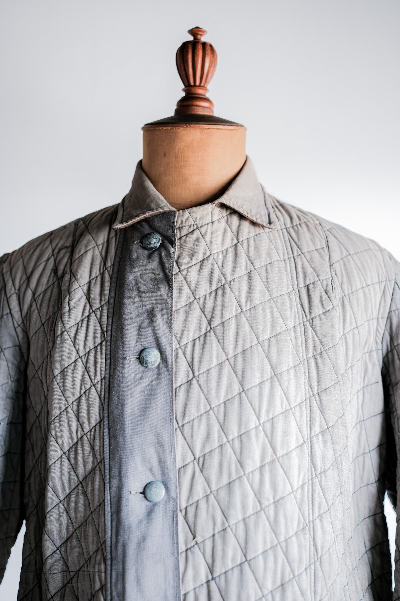 ［~40's］WWⅡ German Army Gray-White Reversible Quilted Winter Parka "Modified" "Wehrmacht"
