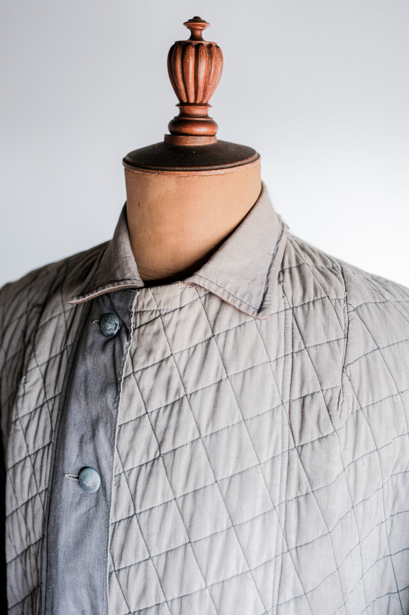 ［~40's］WWⅡ German Army Gray-White Reversible Quilted Winter Parka "Modified" "Wehrmacht"