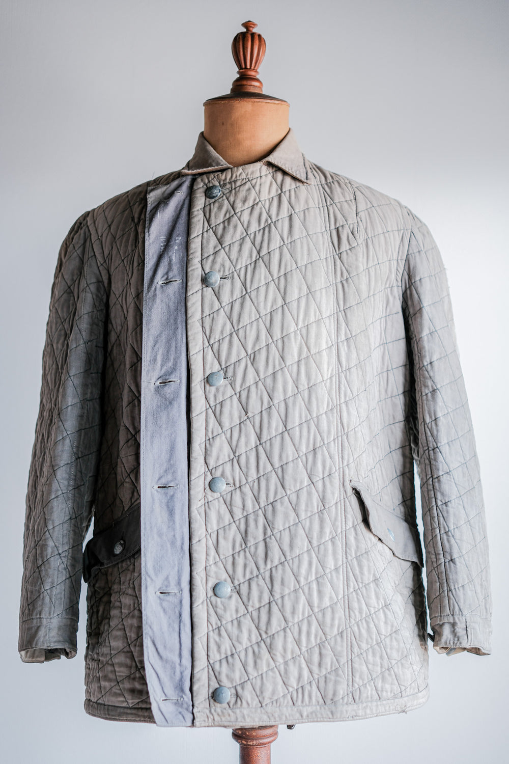 ［~40's］WWⅡ German Army Gray-White Reversible Quilted Winter Parka "Modified" "Wehrmacht"