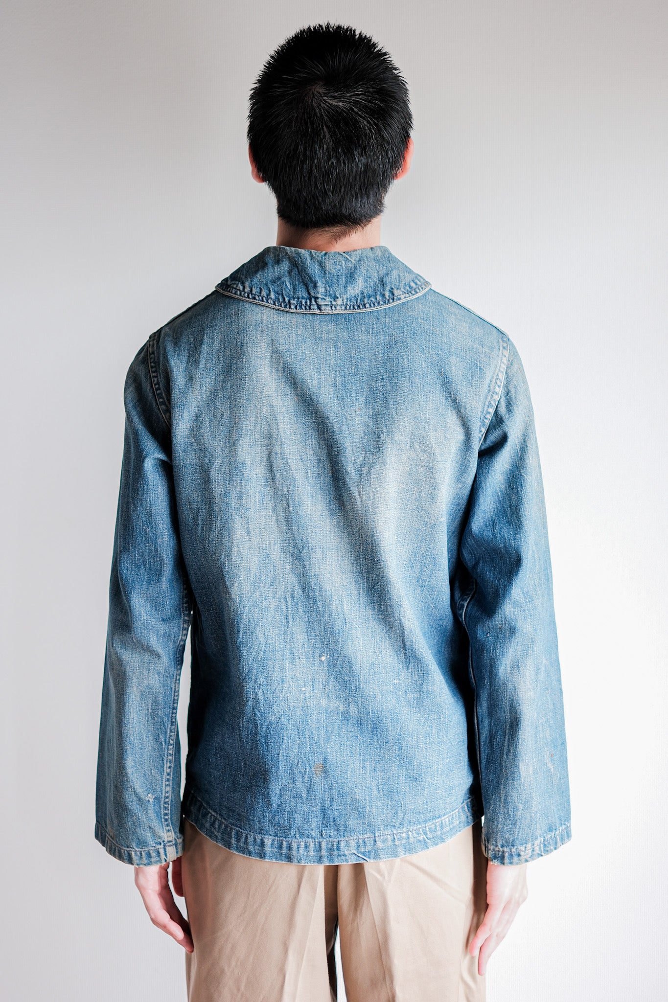 ［~40’s］WWⅡ U.S.NAVY Shawl Collar Denim Coverall