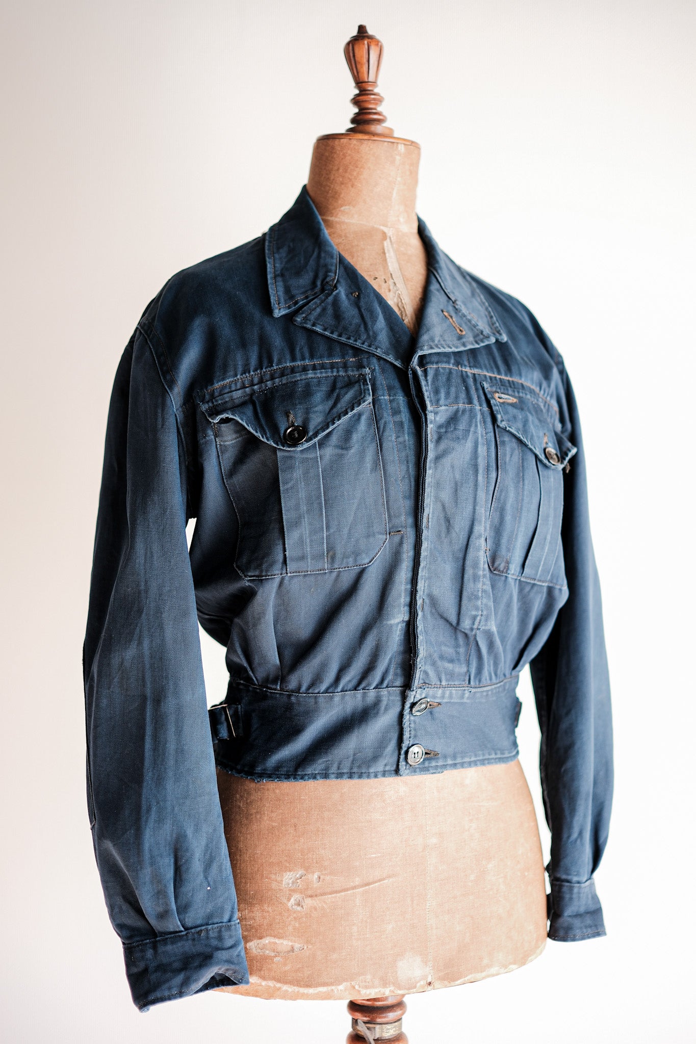 ［~60’s］Royal Canadian Navy Indigo Cotton Twill Work Jacket Size.N2