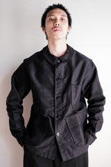 [~ 60's] แจ็คเก็ตตัวตุ่นสีดำวินเทจฝรั่งเศสขนาด 50 "Le Mont Stockel" "Dead Stock"