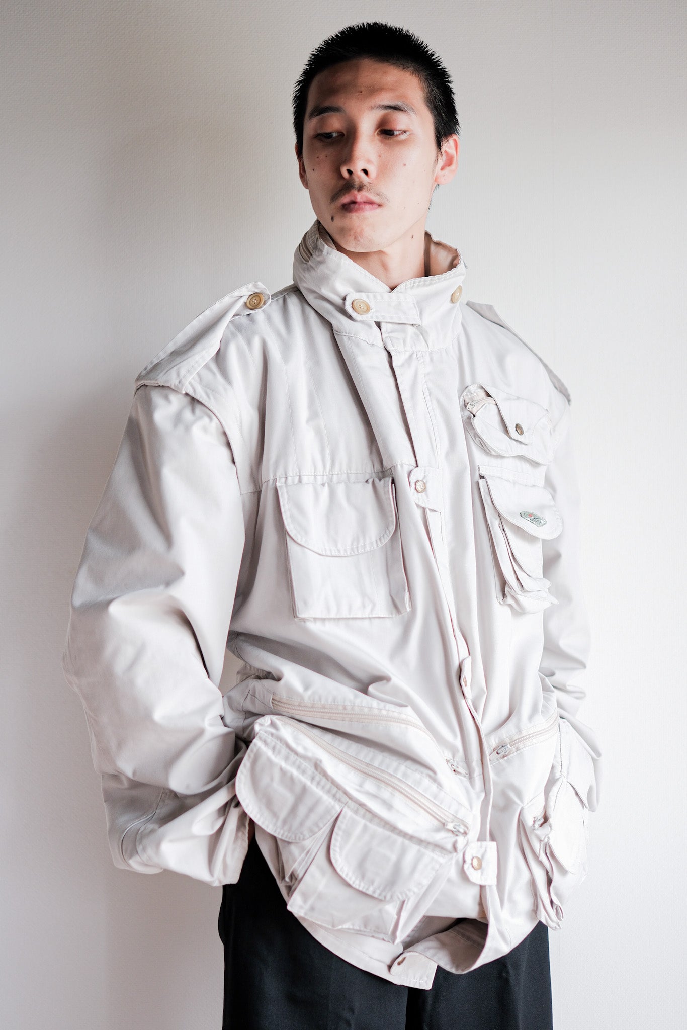 ［~90's］Old Renoma Paris Detachable Sleeve Multi Pocket Jacket With Liner