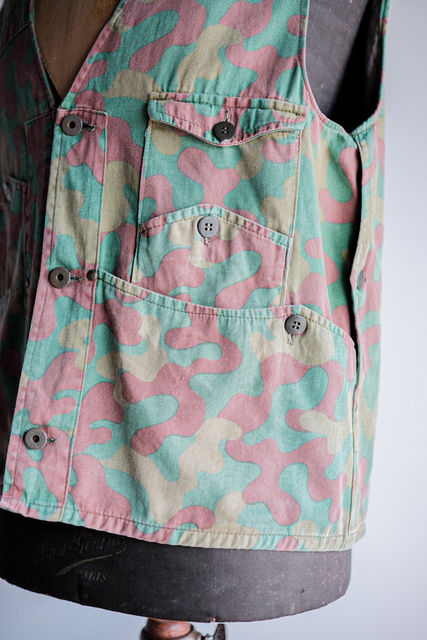 【~60's】Italian Vintage San Marco Camouflage Hunting Vest