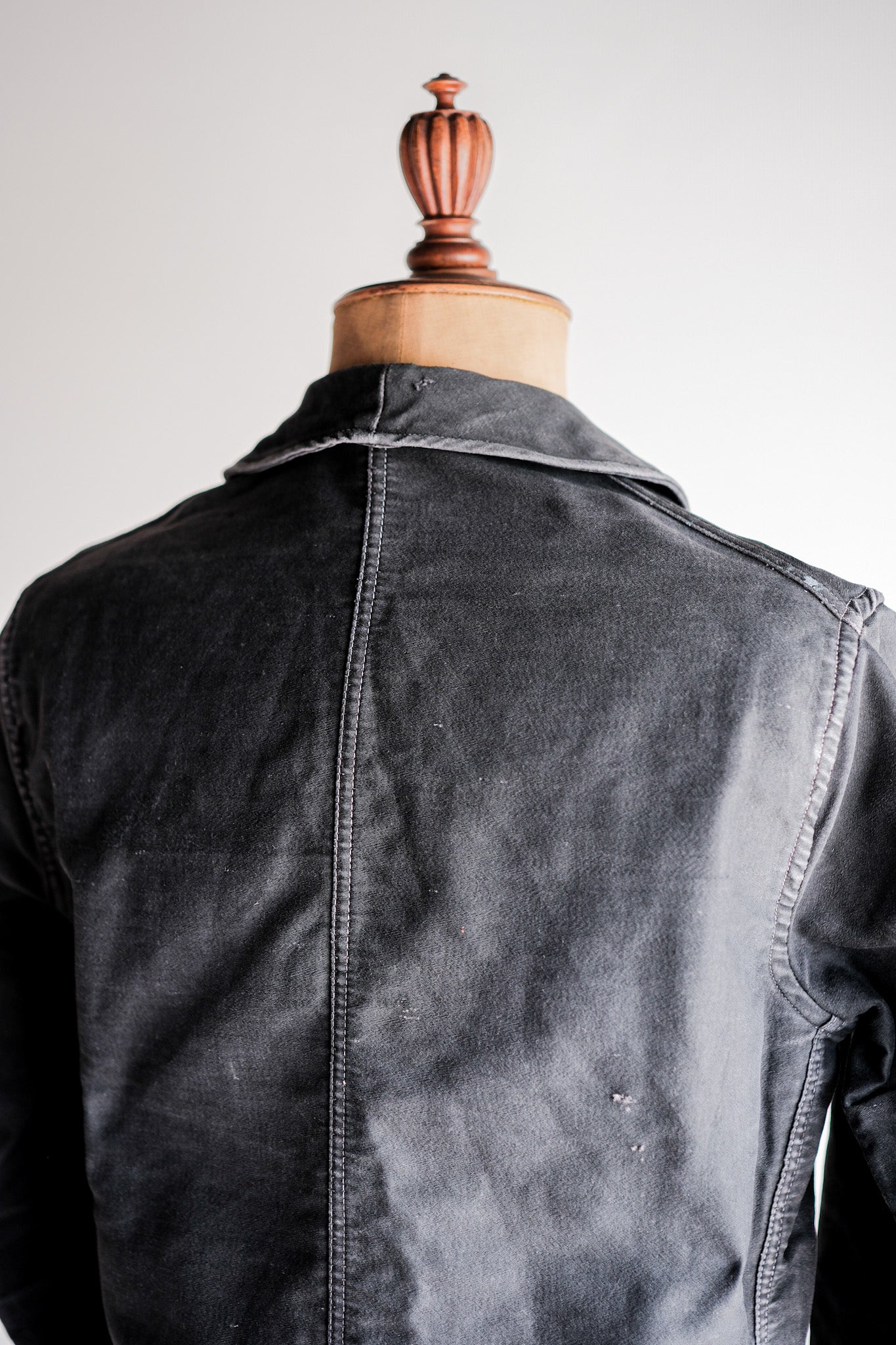 ［~40's］French Vintage Black Moleskin Work Jacket "Adolphe Lafont"