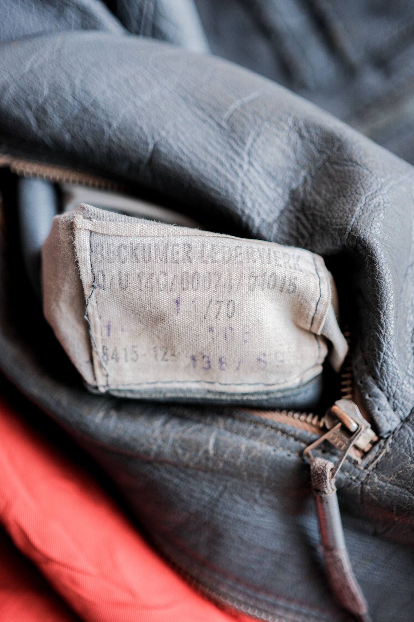 [〜70年代]西德空軍飛行員皮革夾克尺寸。13