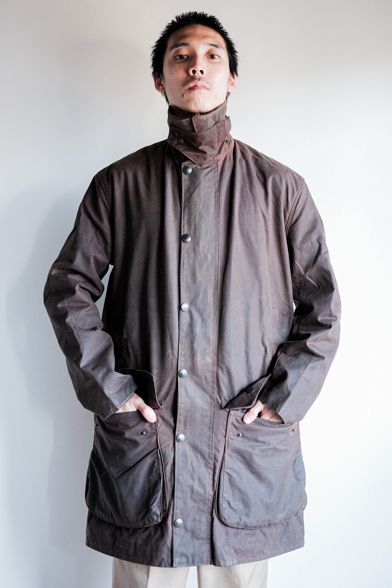 80s 1CREST BARBOUR NORTHUMBRIA C38 or C40 / 稀少 ヴィンテージ 1クレスト バブアー ノーザンブリア  ブラウン / 1ワラント 1クラウン(男性用)｜売買されたオークション情報、yahooの商品情報をアーカイブ バーブァー